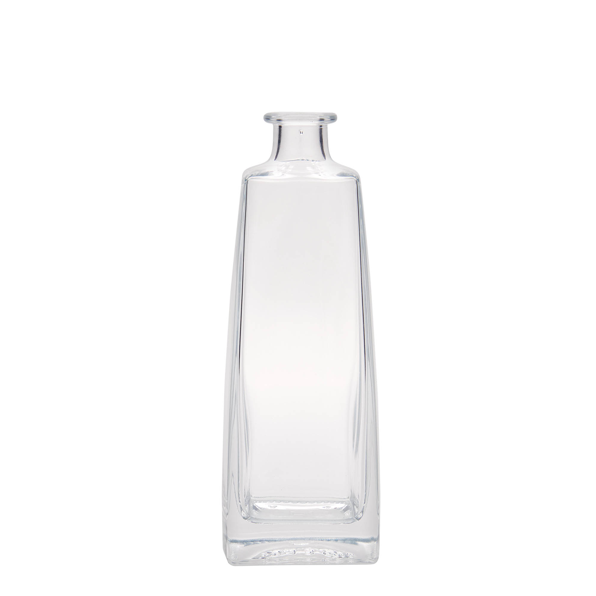 Glazen fles 'Timmy', 500 ml, rechthoekig, monding: kurk Glazen fles 'Timmy', 500 ml, rechthoekig, monding: kurk