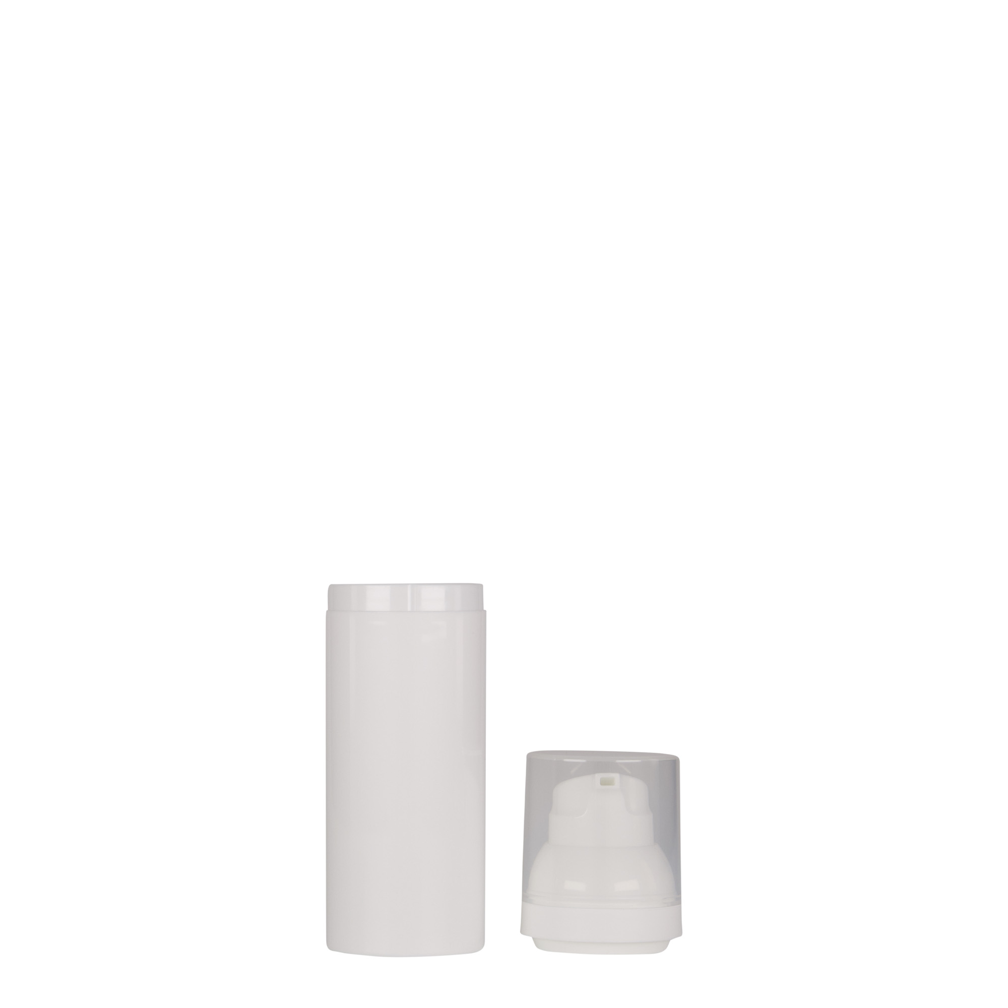 Flacon airless 50 ml 'Mezzo', plastique PP, blanc Flacon airless 50 ml 'Mezzo', plastique PP, blanc