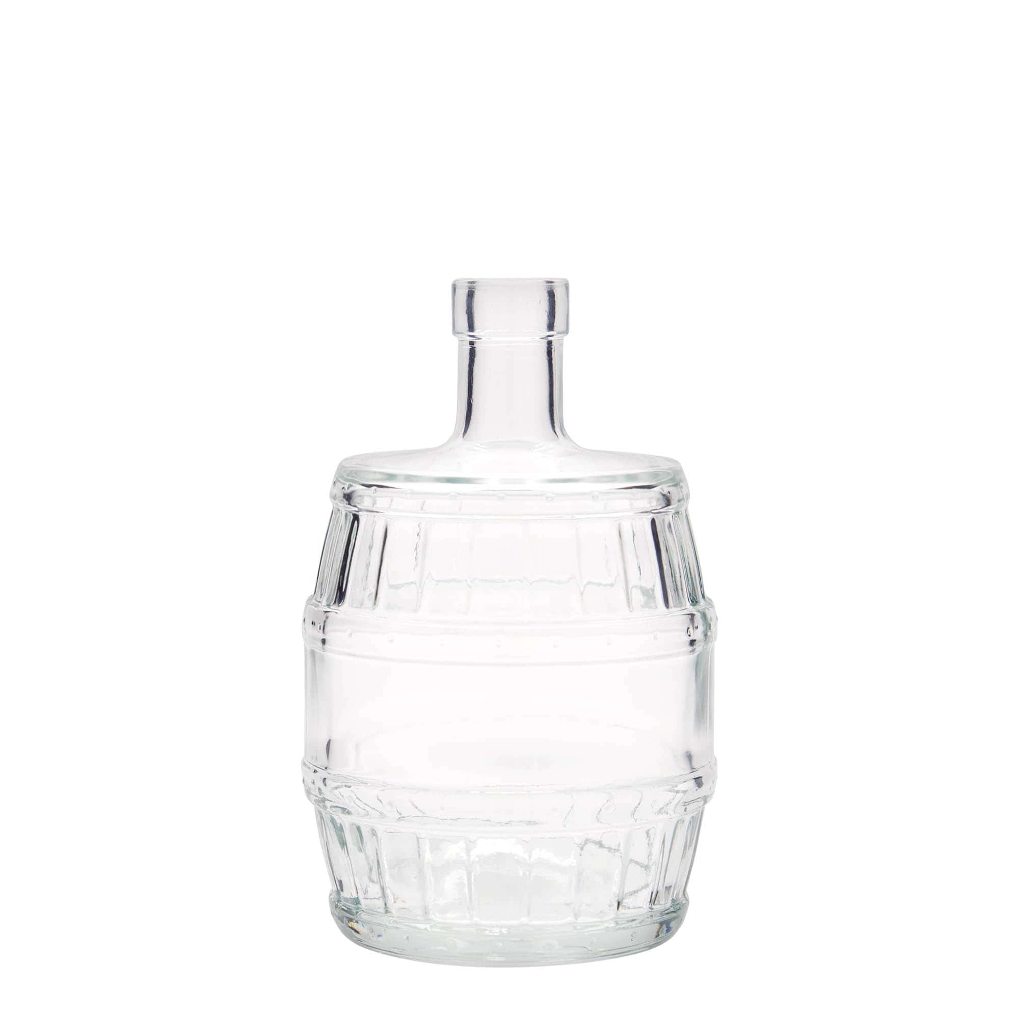 Glazen fles 'Vat', 500 ml, monding: kurk