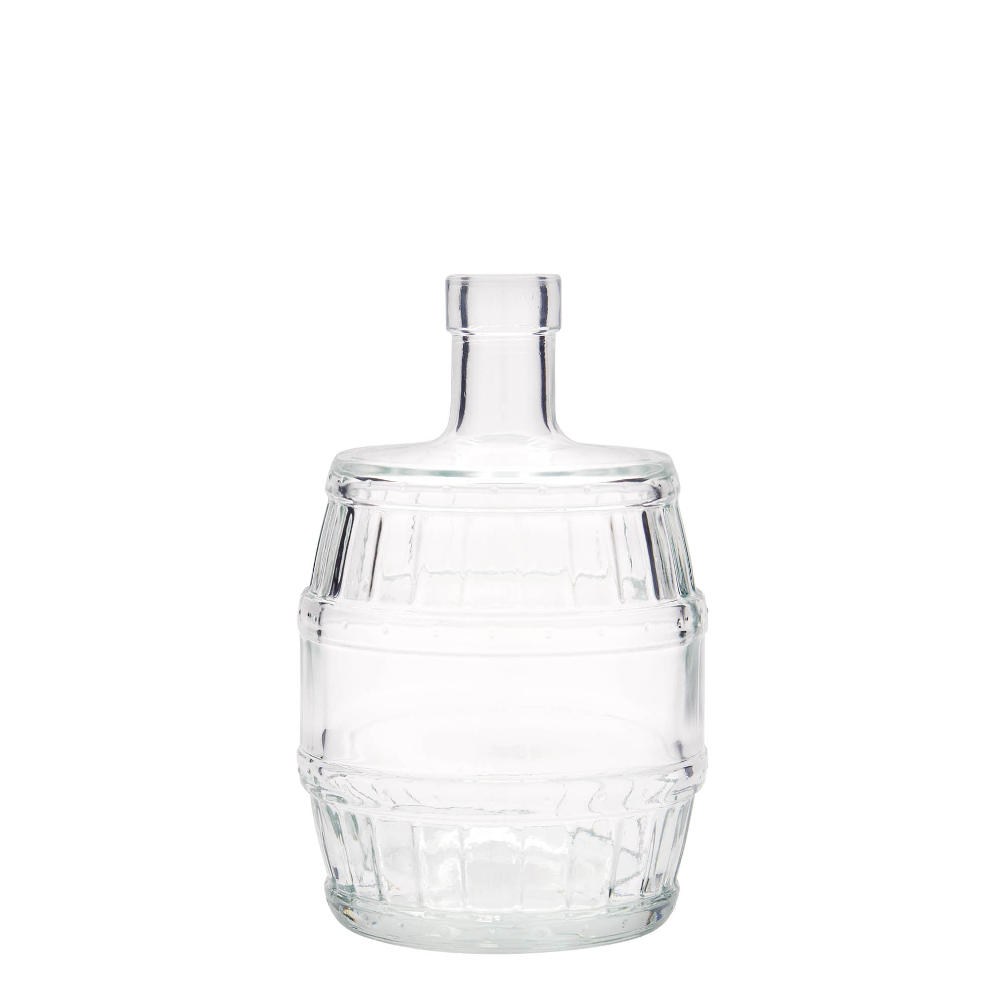 Glazen fles 'Vat', 500 ml, monding: kurk Glazen fles 'Vat', 500 ml, monding: kurk