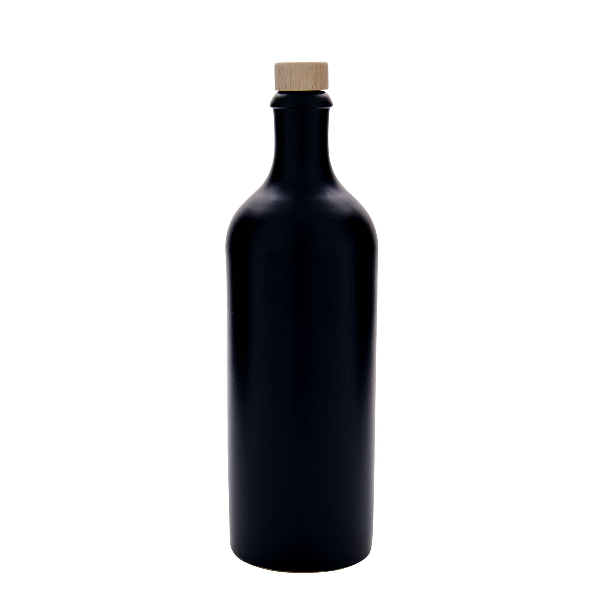 Chope en terre cuite 750 ml, grès, noir, bouchage: bouchon Chope en terre cuite 750 ml, grès, noir, bouchage: bouchon