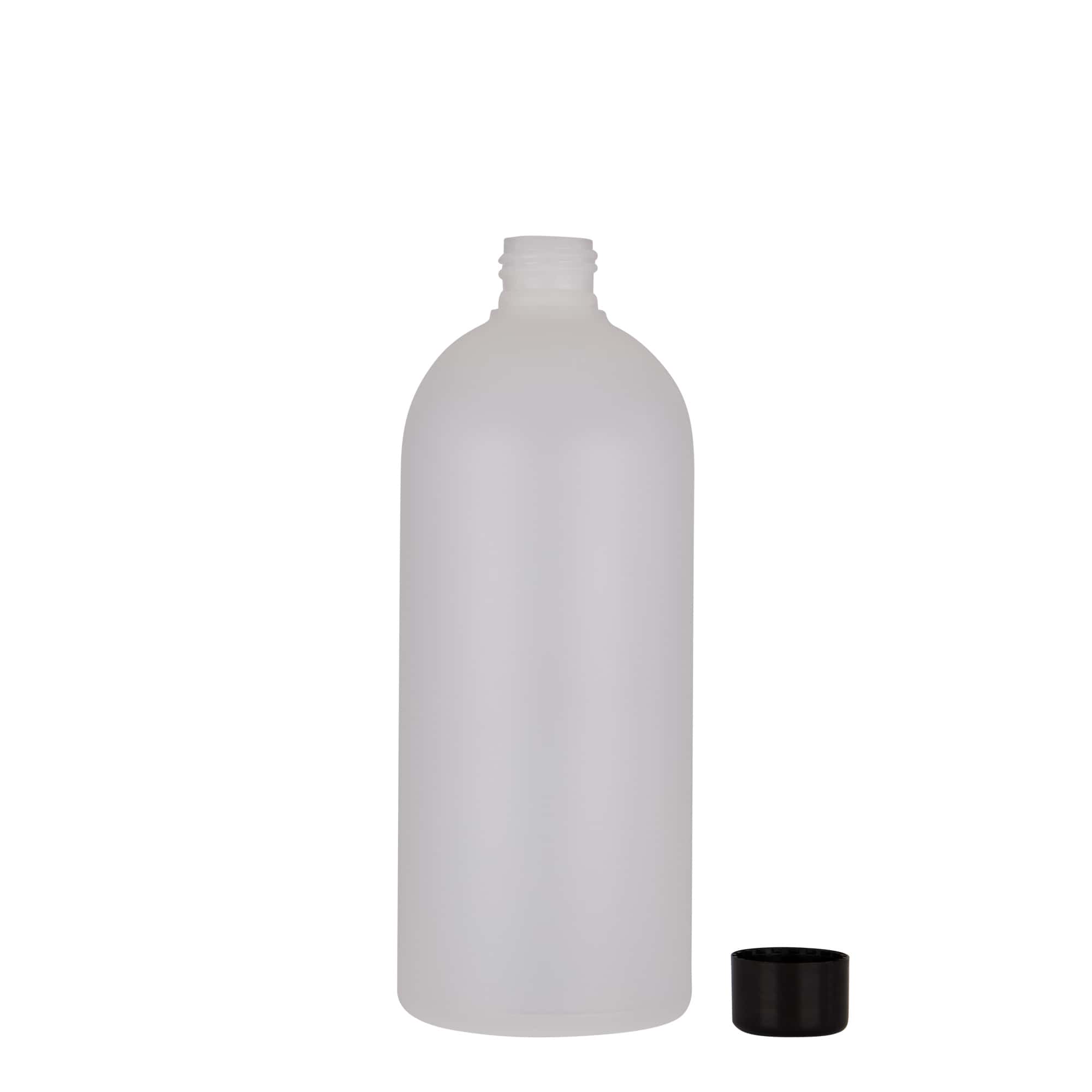Bouteille en plastique 500 ml 'Tuffy', PEHD, nature, bouchage: 24/410
