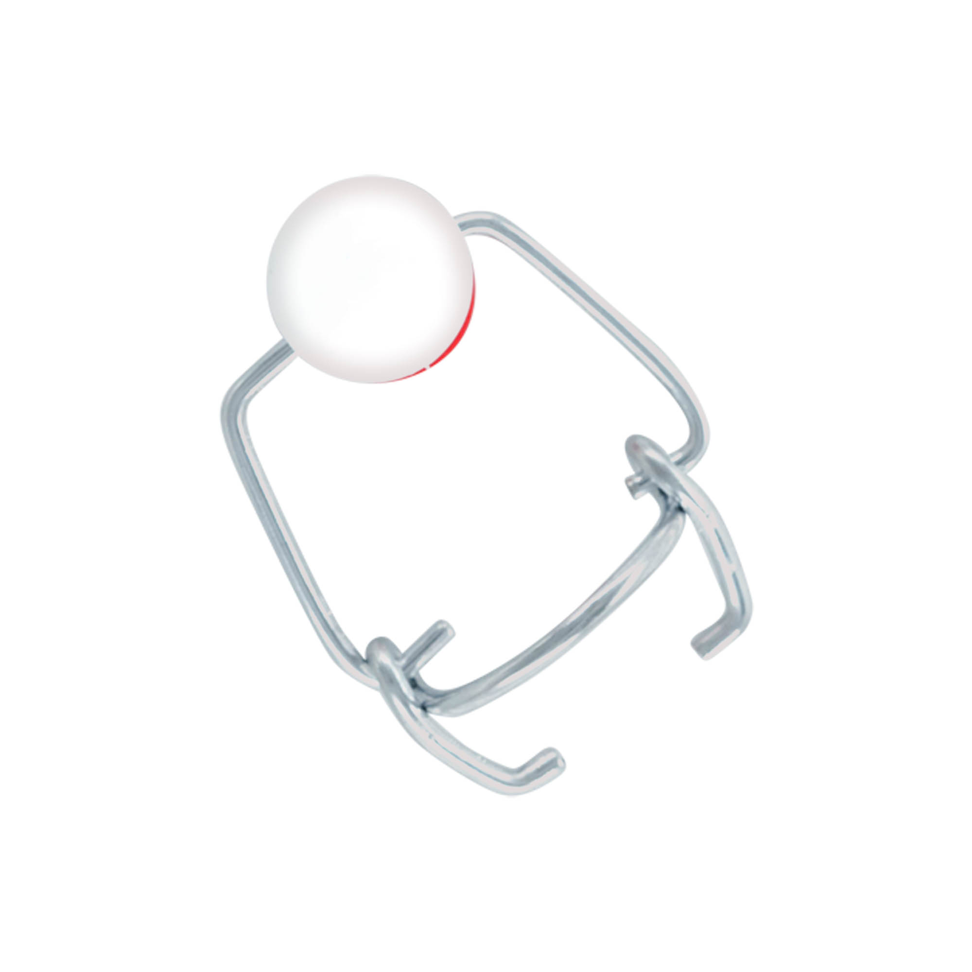 Beugelsluiting mini, kunststof, rood-wit Beugelsluiting mini, kunststof, rood-wit