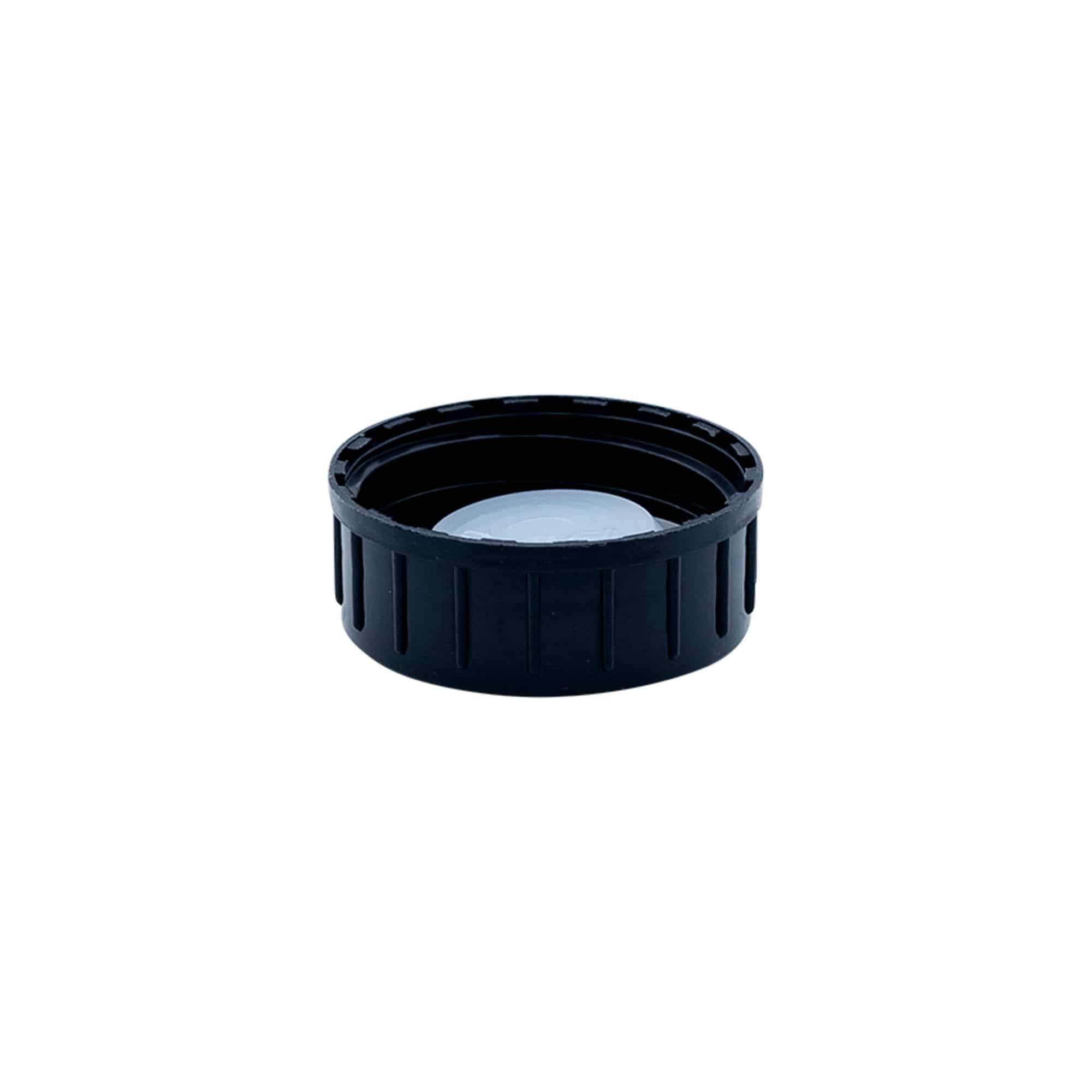 Bougage à vis, plastique PP, noir, pour bouchage: DIN 32