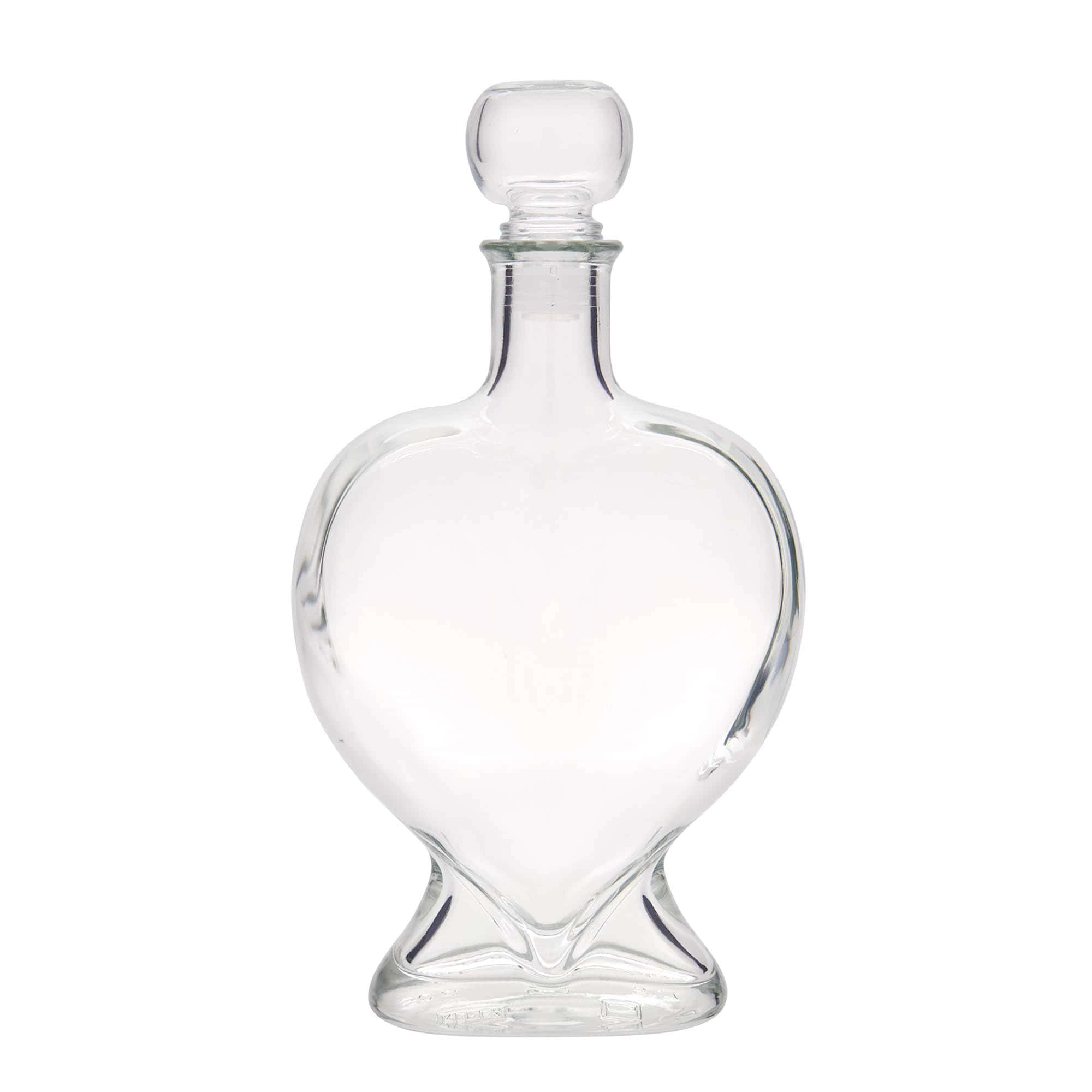 Bouteille en verre 500 ml « Cœur », bouchage: bouchon