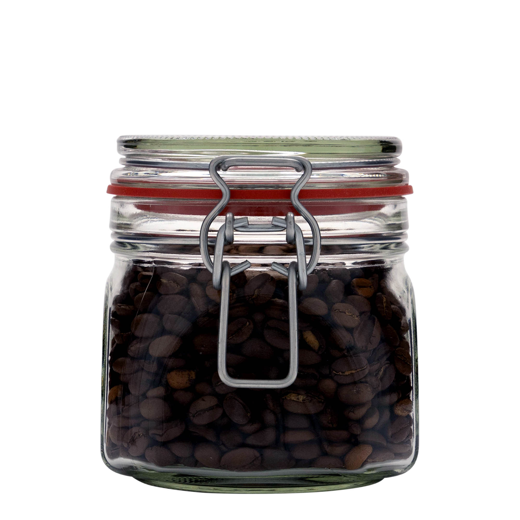 Bocal à fermeture mécanique 630 ml, carré, bouchage: bouchon mécanique