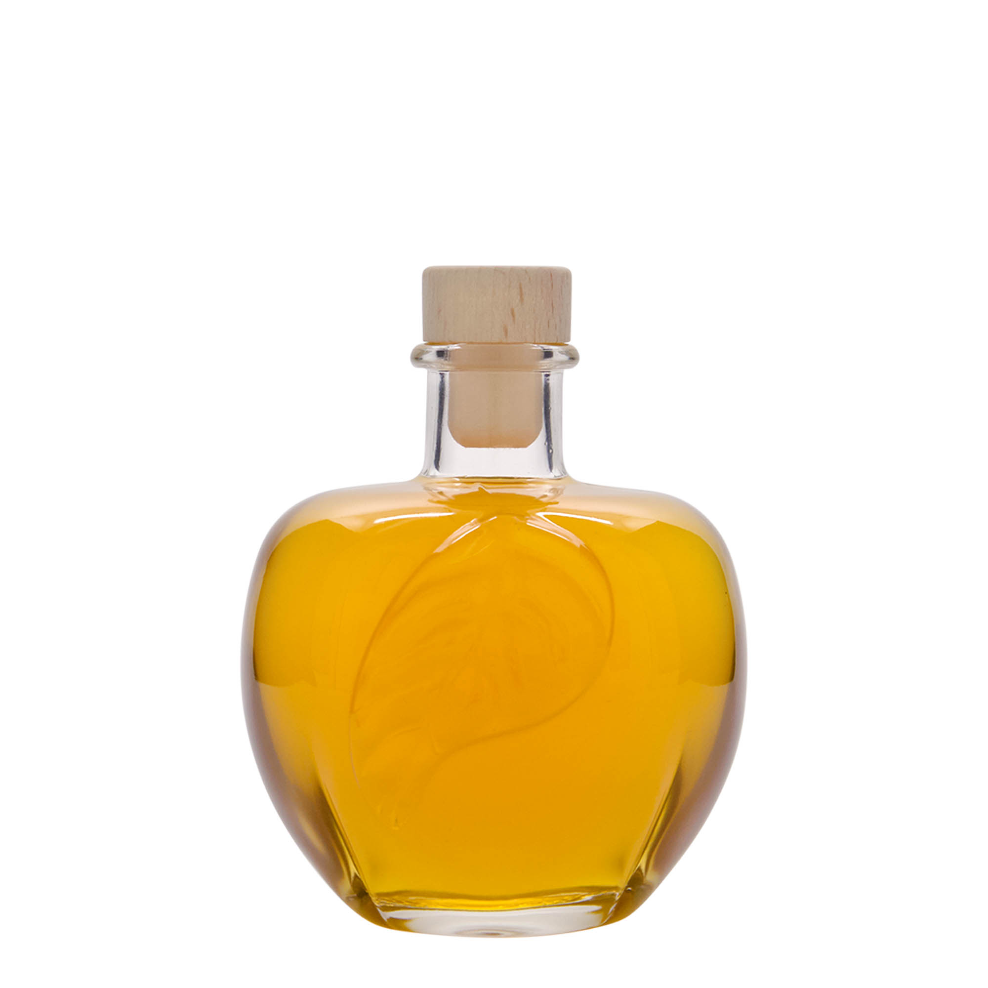 Glazen fles 'Appel', 350 ml, monding: kurk Glazen fles 'Appel', 350 ml, monding: kurk