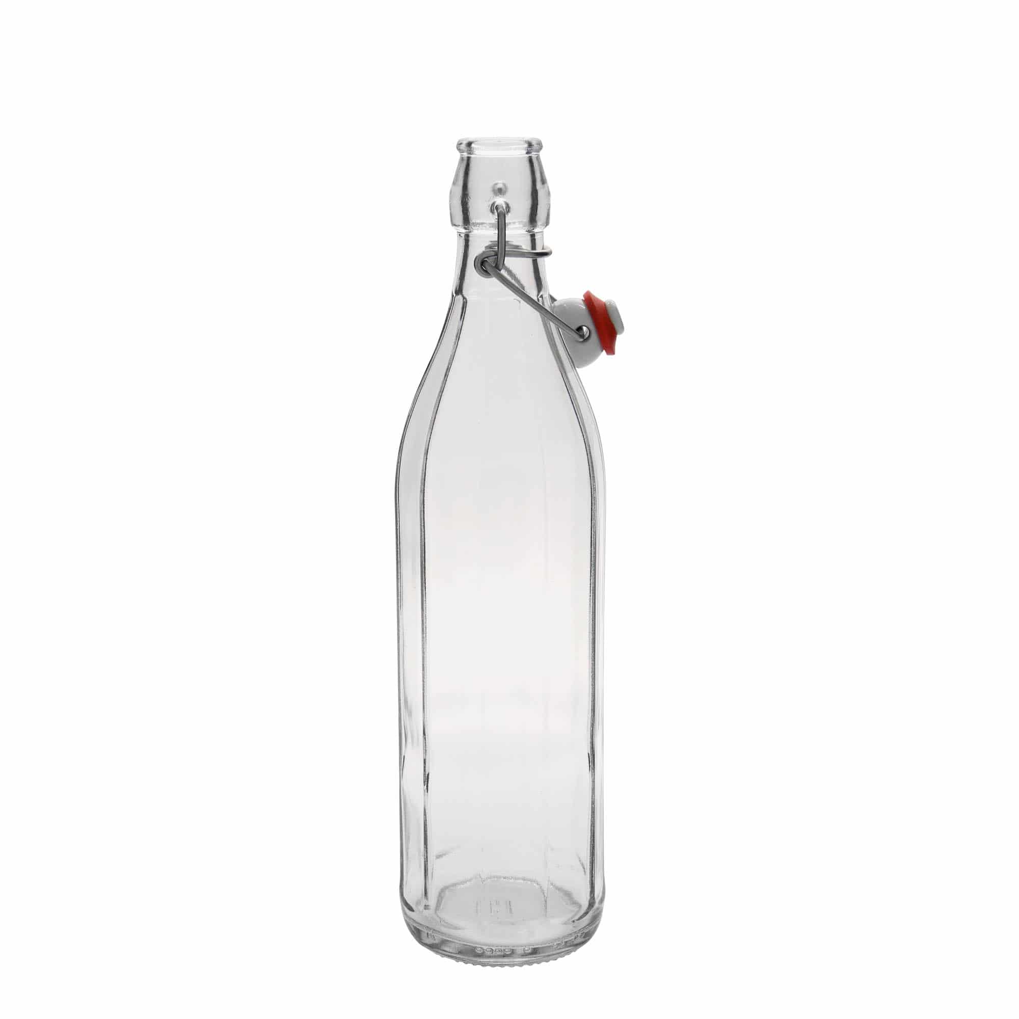 Glazen fles 'Bravo', 750 ml, tienhoekig, monding: beugelsluiting Glazen fles 'Bravo', 750 ml, tienhoekig, monding: beugelsluiting