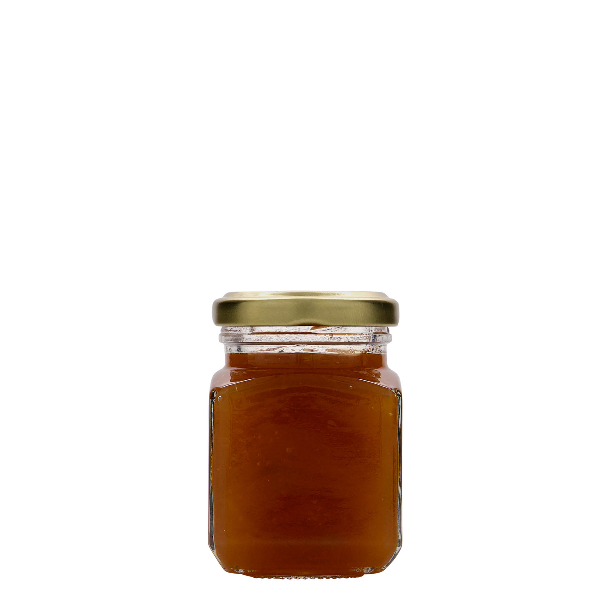 Vierkante pot, 106 ml, monding: twist-off (TO 48) Vierkante pot, 106 ml, monding: twist-off (TO 48)