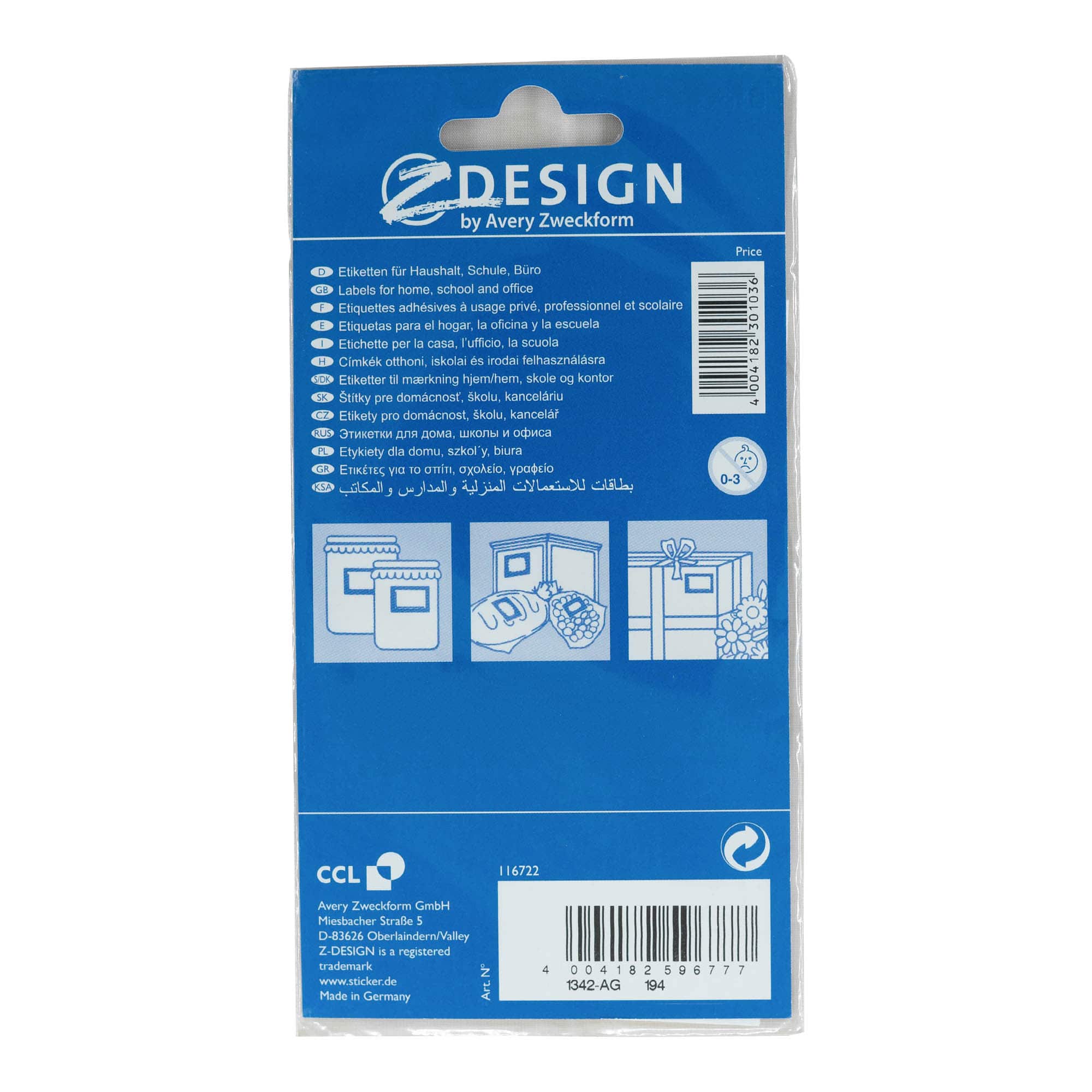 Zweckform etiketten 'Fruitmand', rechthoekig, papier, meerkleurig Zweckform etiketten 'Fruitmand', rechthoekig, papier, meerkleurig