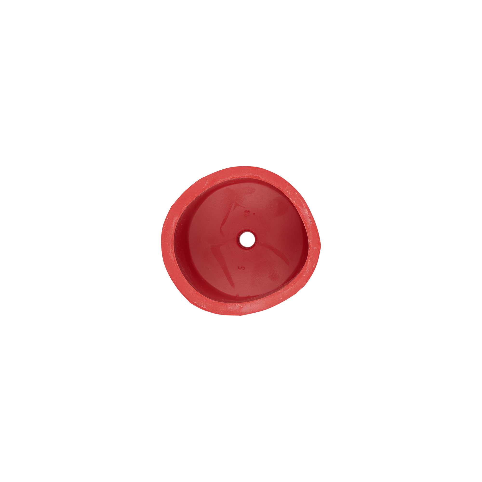 Gistkap type 5, rubber, rood