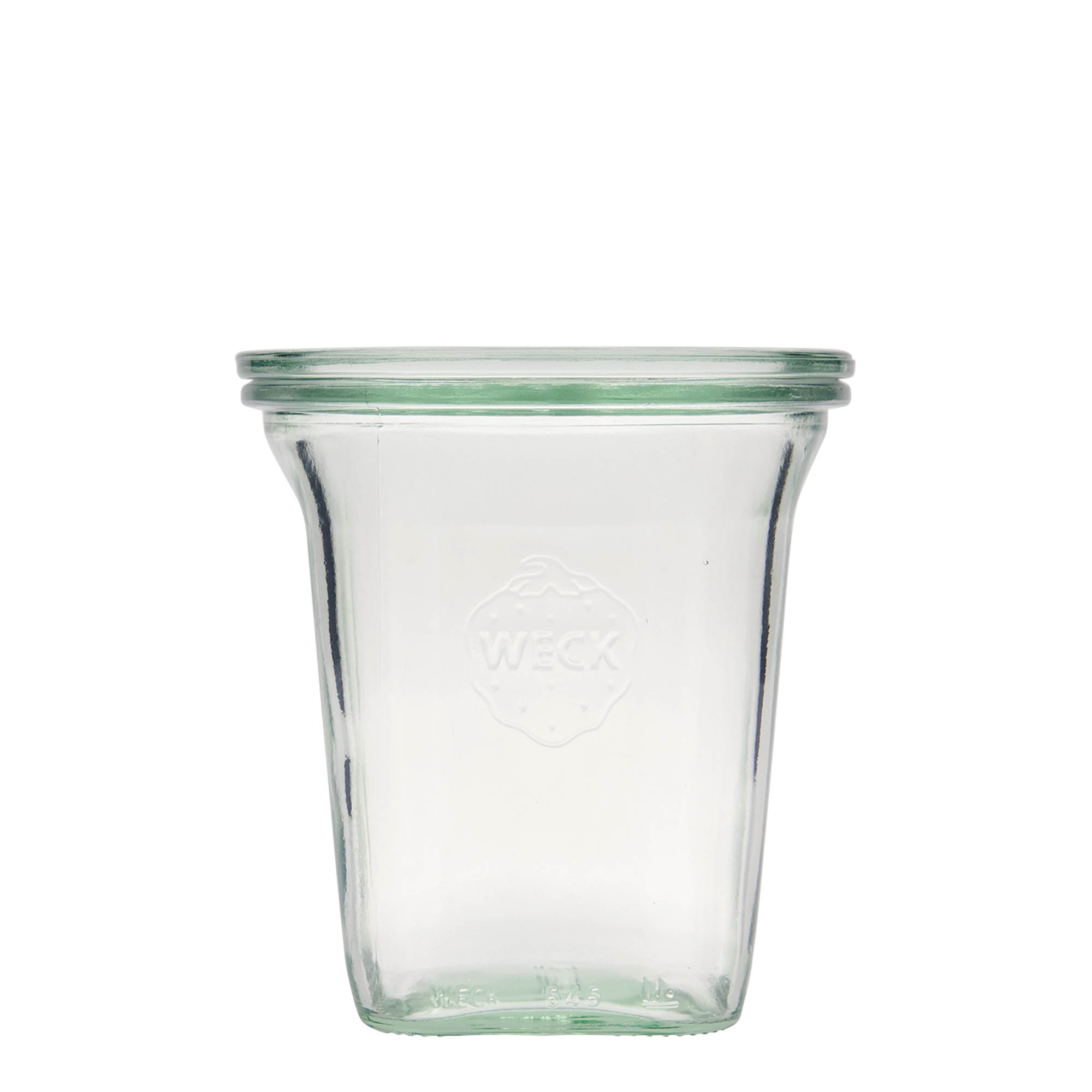WECK-Quadropot, 545 ml, vierkant, monding: ronde rand
