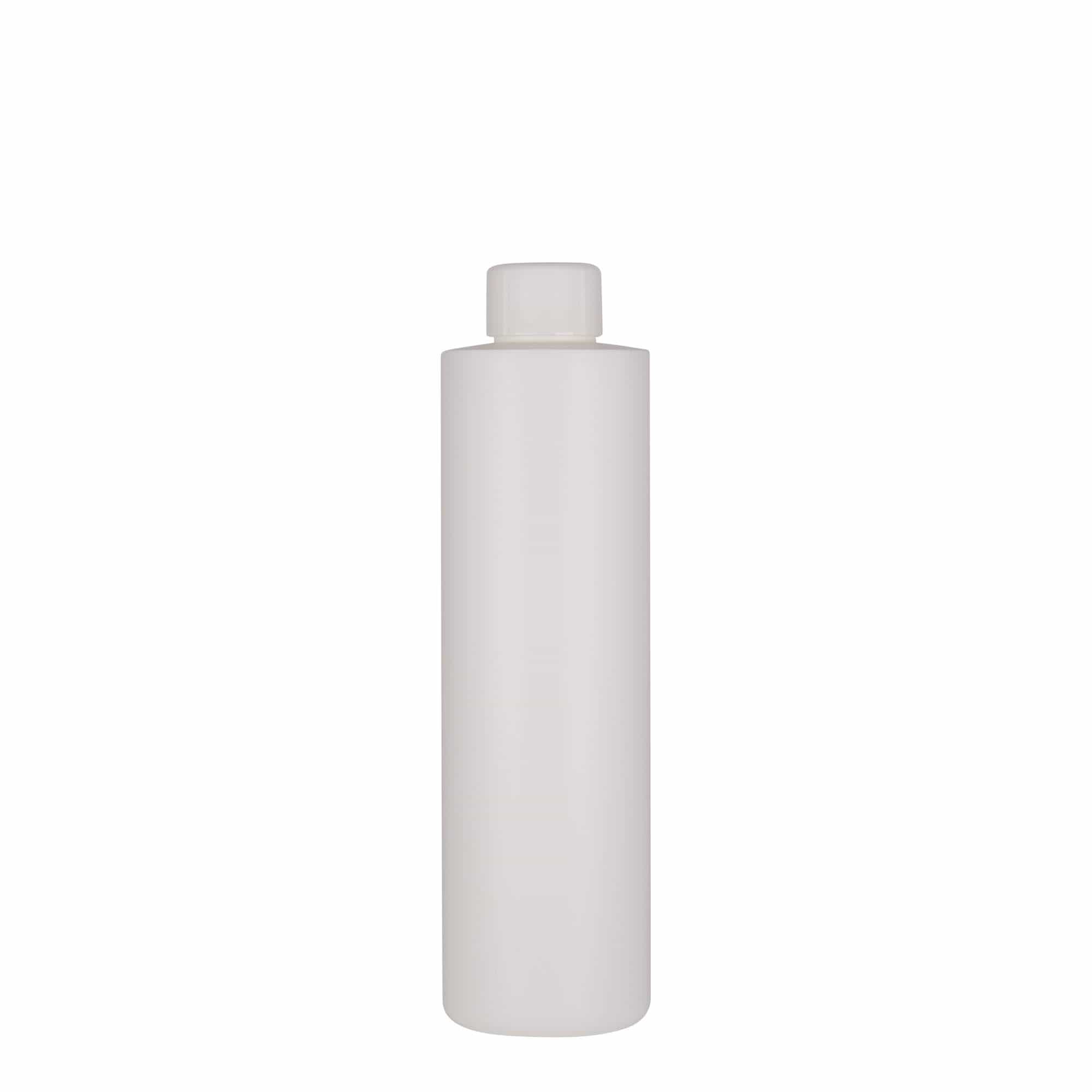Bouteille en plastique 250 ml 'Pipe', PEHD, blanche, bouchage: 24/410