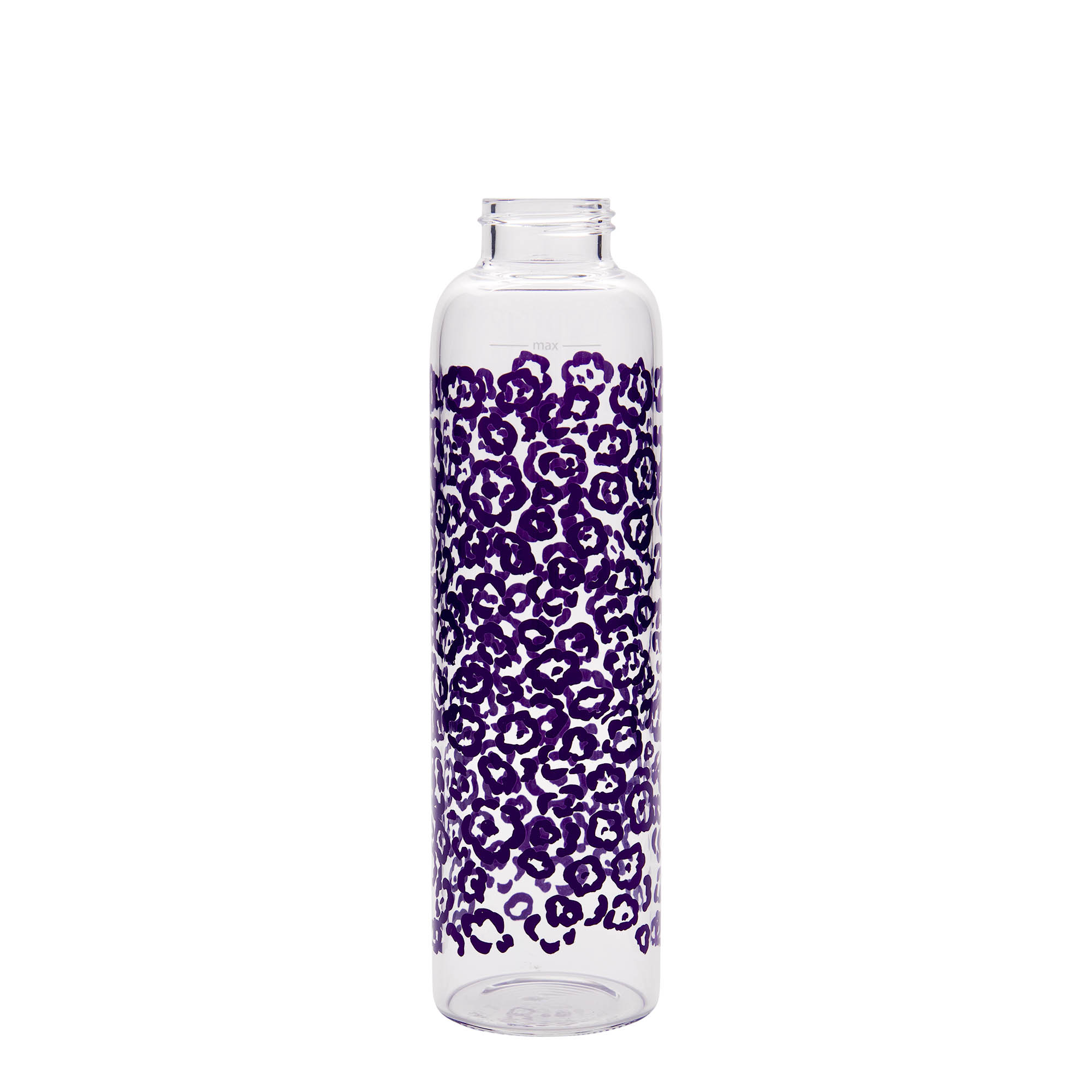Drinkfles 'Perseus', 500 ml, motief: Paarse bloemen, monding: schroefsluiting Drinkfles 'Perseus', 500 ml, motief: Paarse bloemen, monding: schroefsluiting