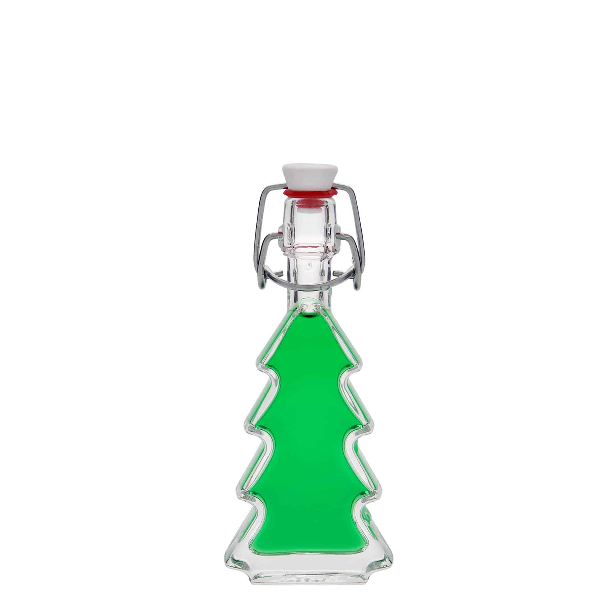 Glazen fles 'Dennenboom', 40 ml, monding: beugelsluiting Glazen fles 'Dennenboom', 40 ml, monding: beugelsluiting