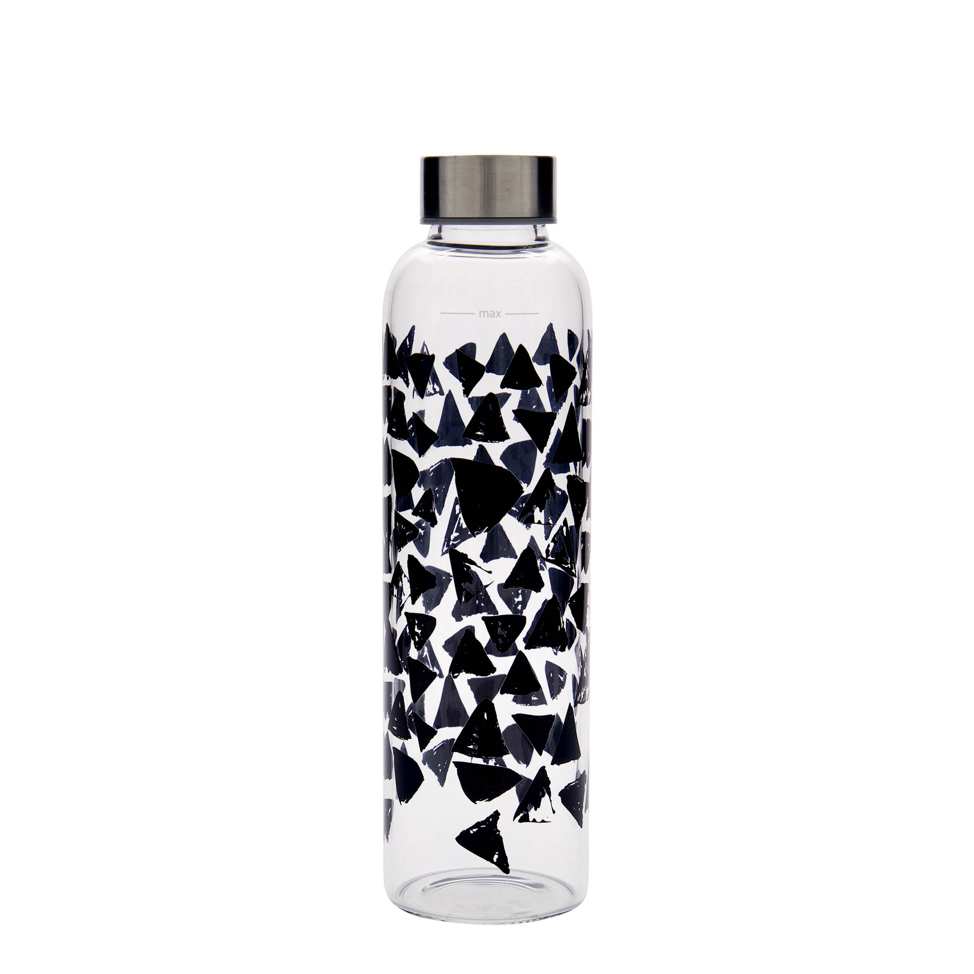 Gourde 500 ml 'Perseus', motif : triangles noirs, bouchage: Bougage à vis Gourde 500 ml 'Perseus', motif : triangles noirs, bouchage: Bougage à vis