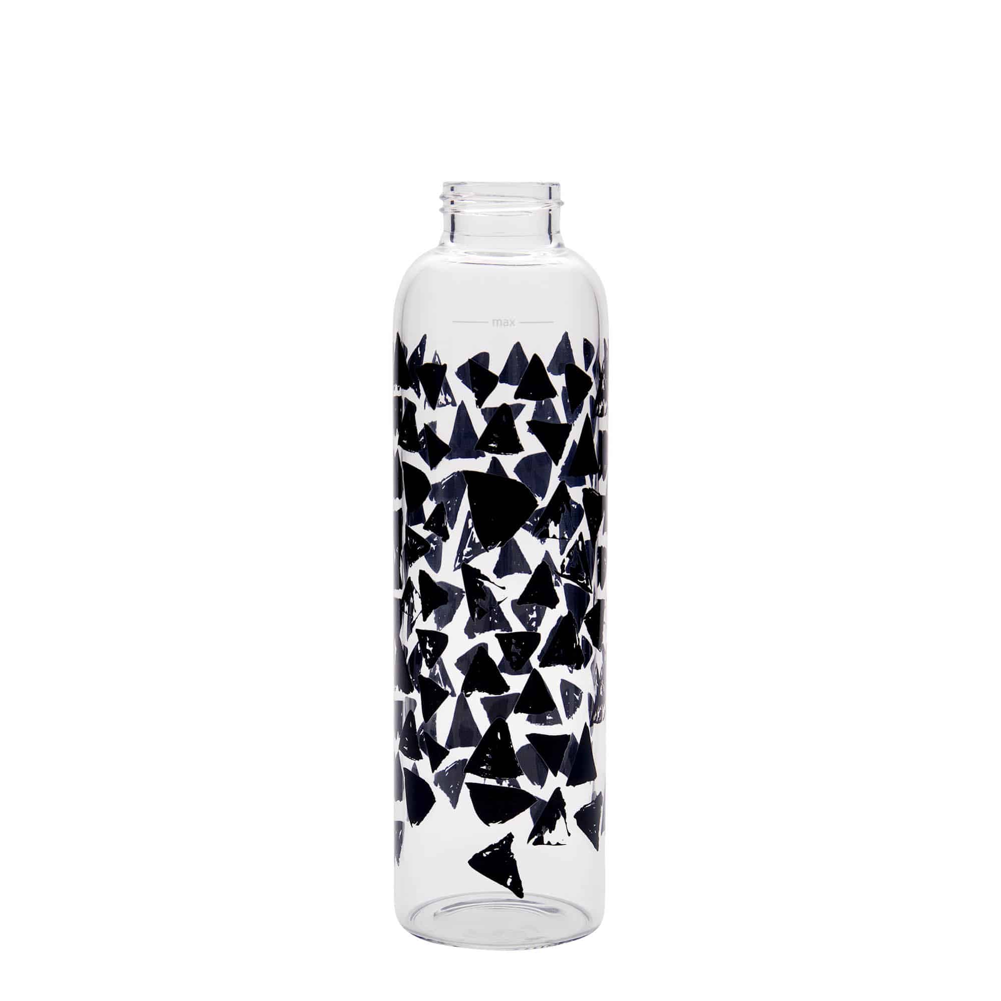 Gourde 500 ml « Perseus », motif : triangles noirs, bouchage: Bougage à vis