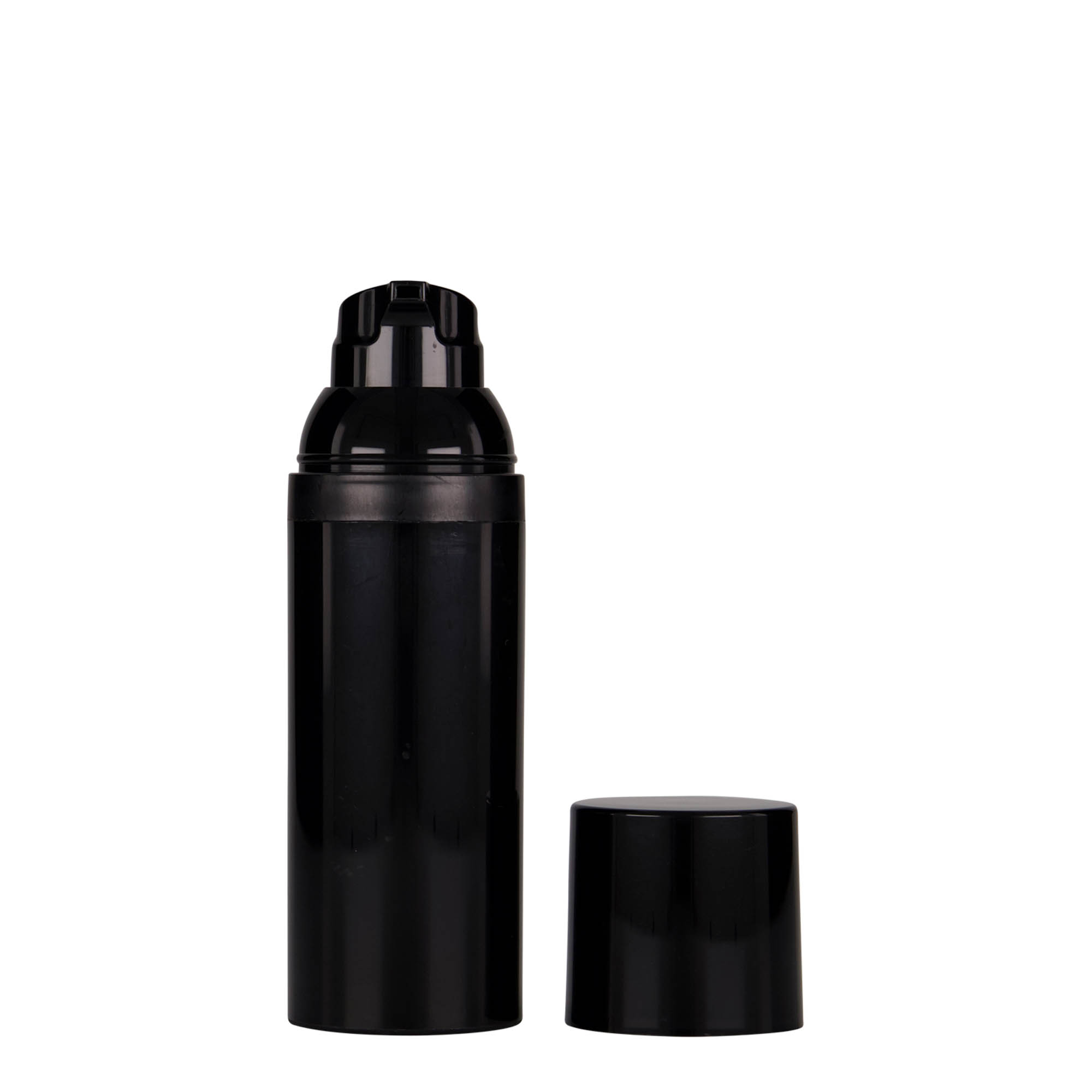 Flacon airless 50 ml 'Mezzo', plastique PP, noir Flacon airless 50 ml 'Mezzo', plastique PP, noir