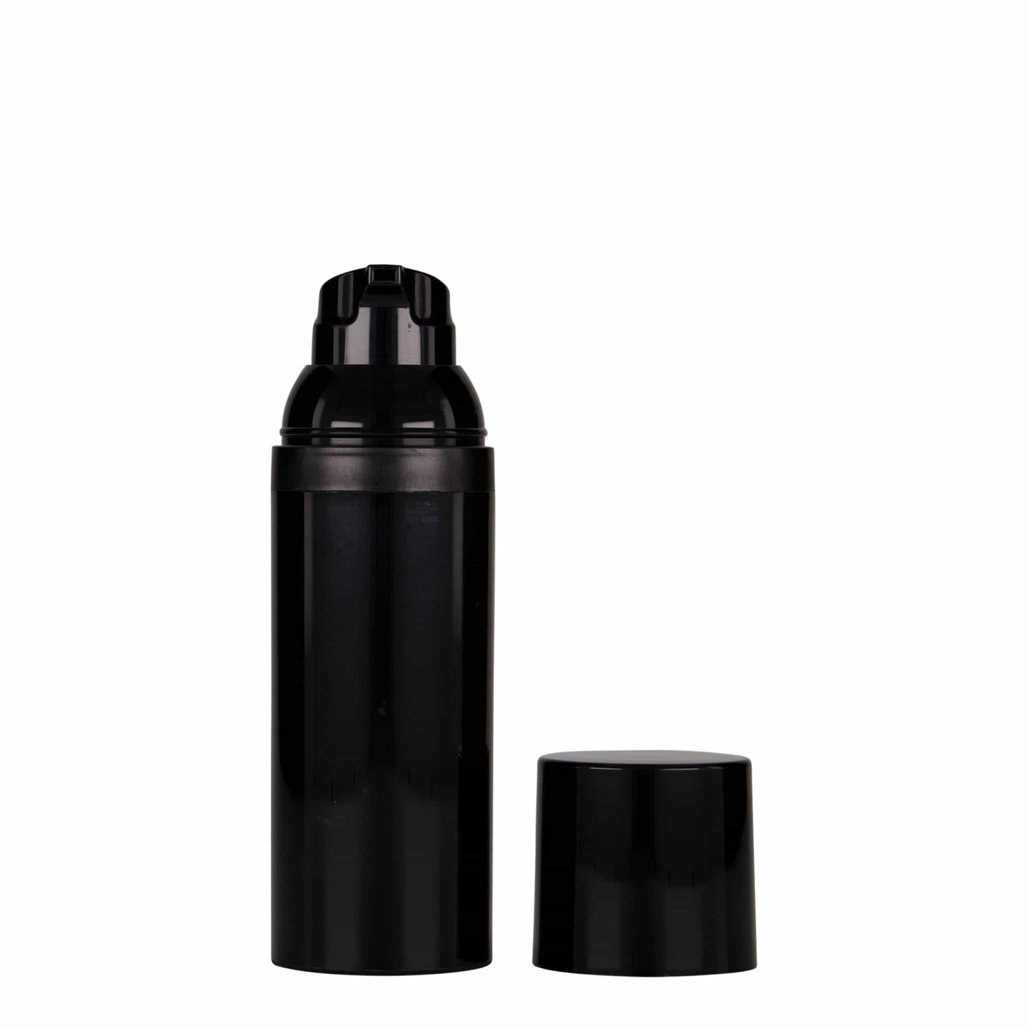 Flacon airless 50 ml « Mezzo », plastique PP, noir