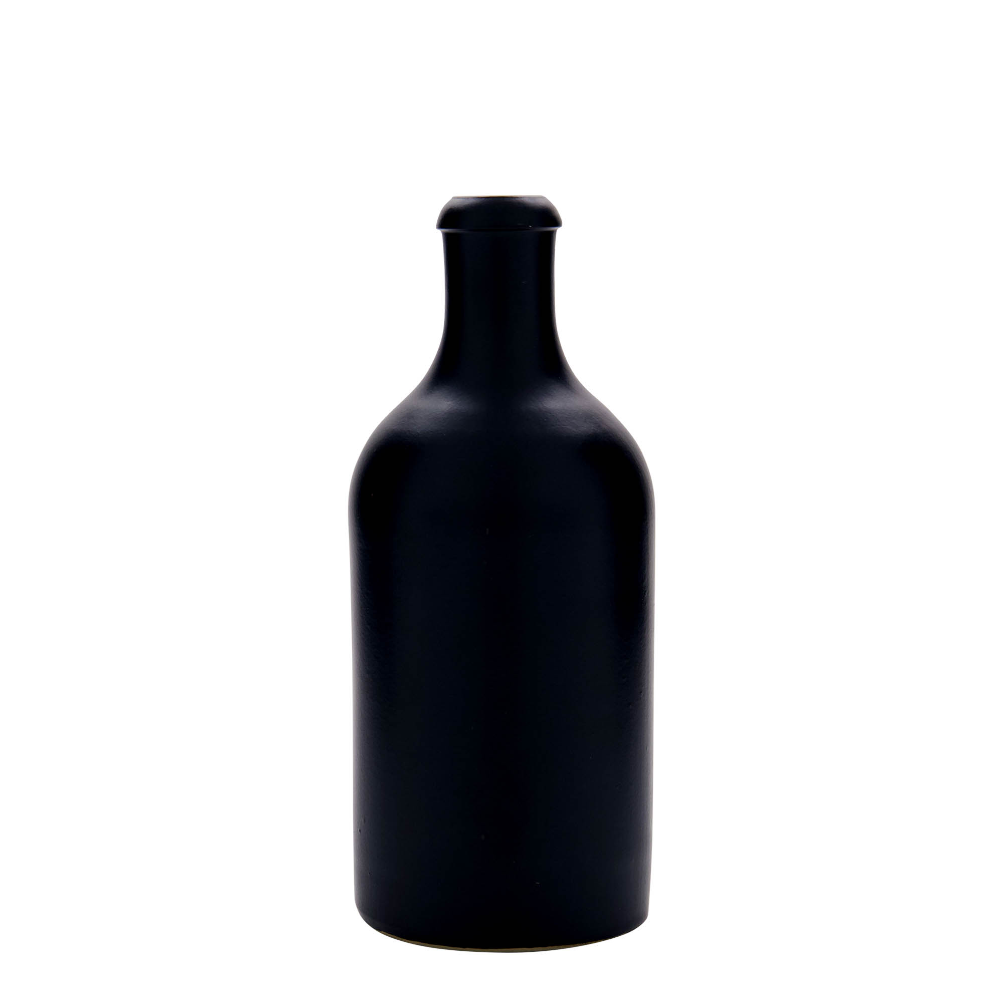 Chope en terre cuite 500 ml, grès, noir, bouchage: bouchon Chope en terre cuite 500 ml, grès, noir, bouchage: bouchon