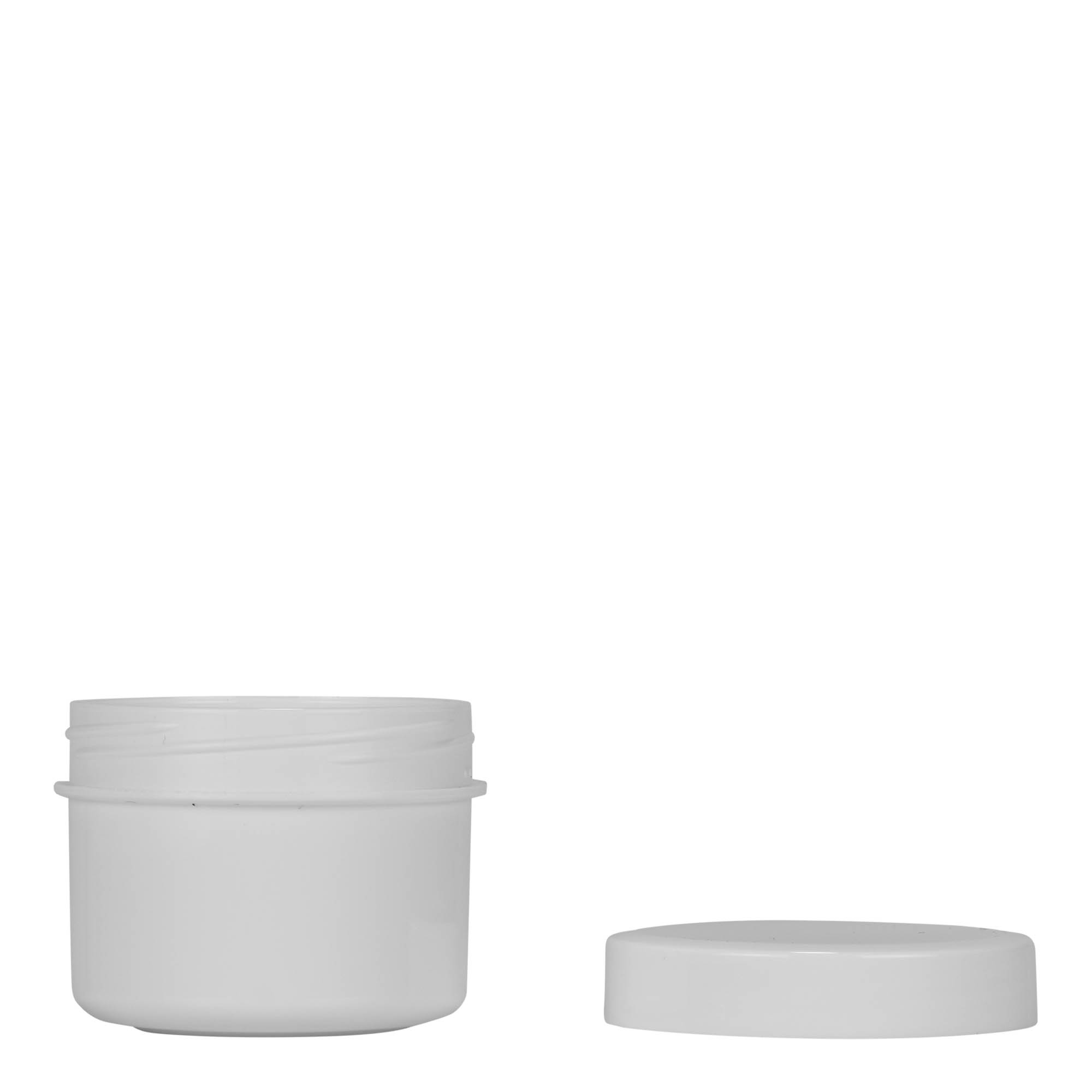 Boîte en plastique 35 ml 'White Line', PP, blanche, bouchage: Bougage à vis Boîte en plastique 35 ml 'White Line', PP, blanche, bouchage: Bougage à vis