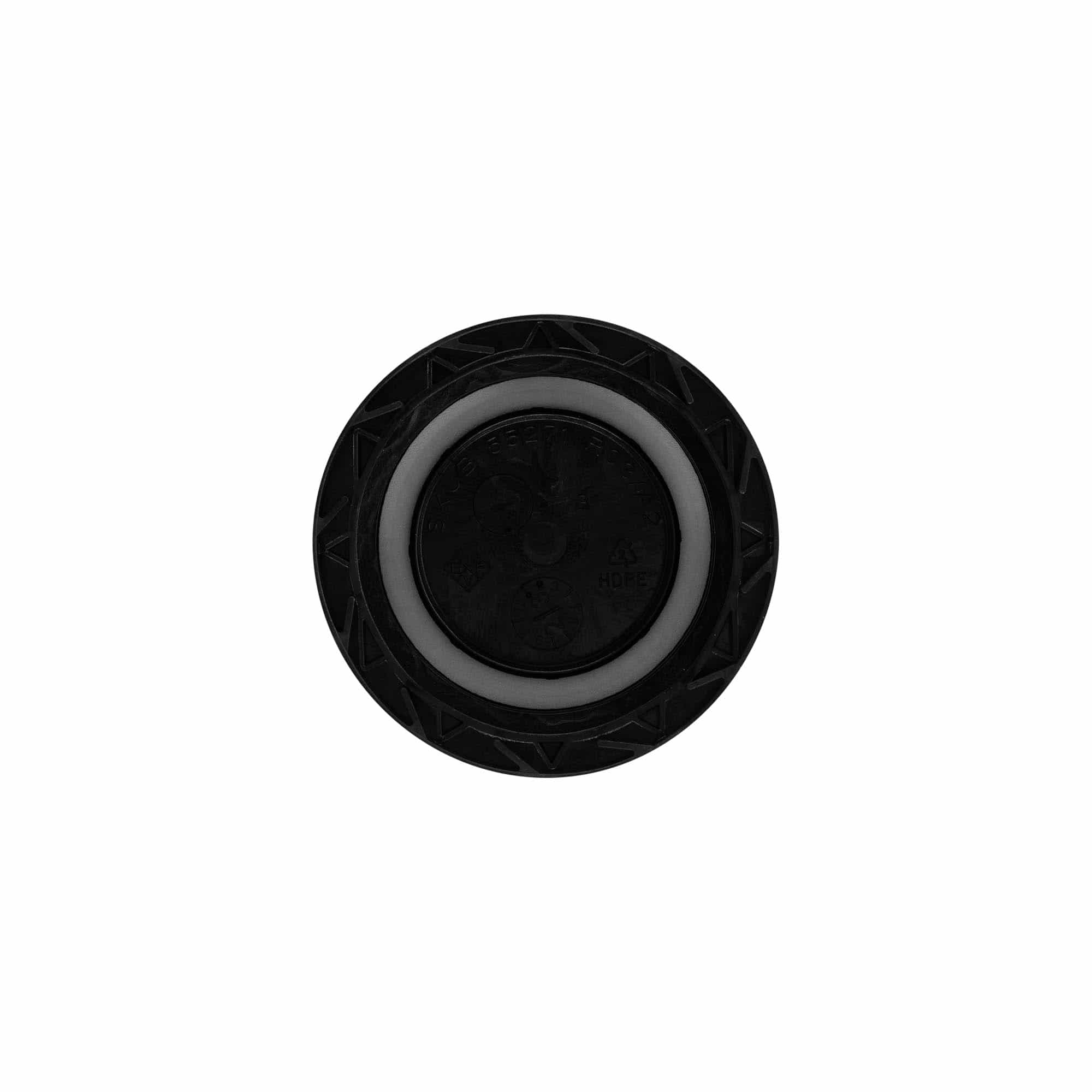 Schroefsluiting, PP-kunststof, zwart, voor monding: ND55