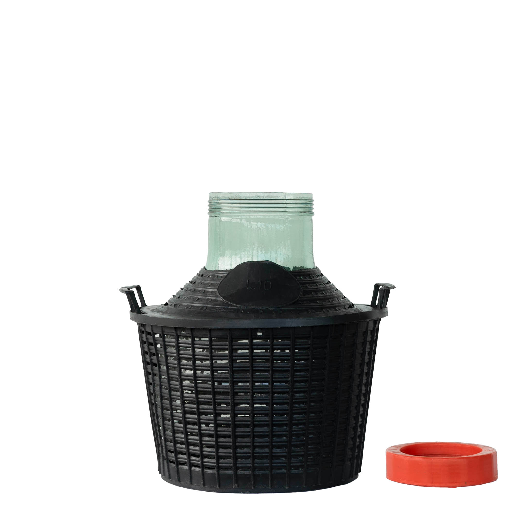 Ballonfles brede hals, 10 l, glas, monding: schroefsluiting Ballonfles brede hals, 10 l, glas, monding: schroefsluiting