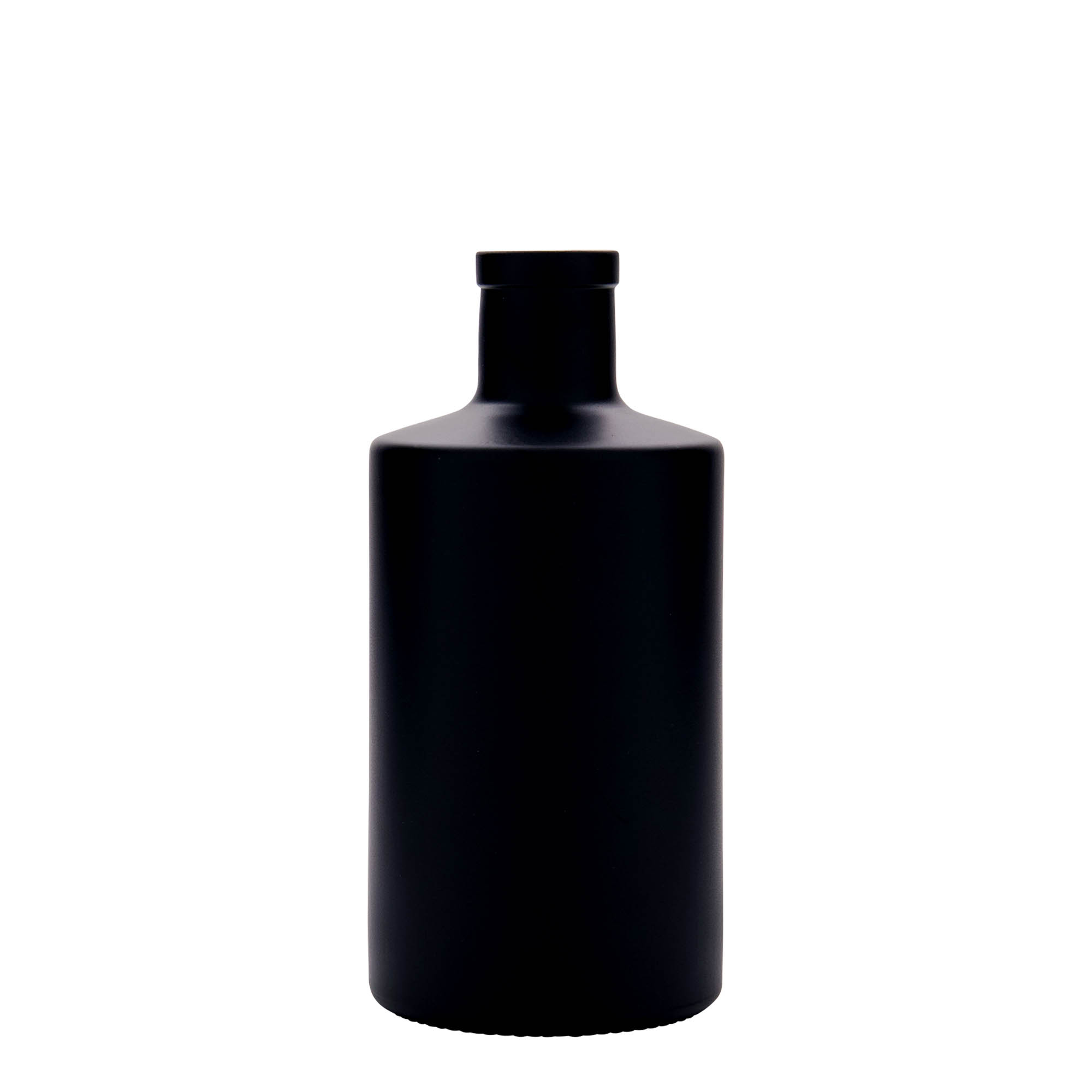 Bouteille en verre 500 ml 'Caroline', noire, bouchage: bouchon