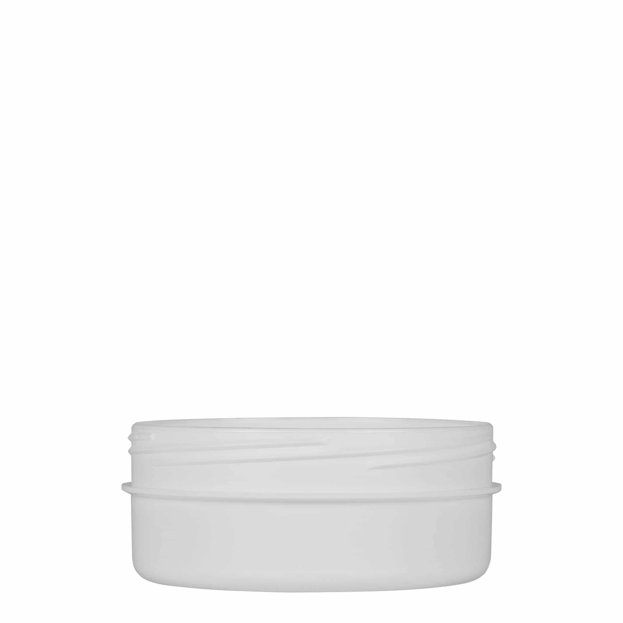 Plastic pot 'White Line', 125 ml, PP, wit, monding: schroefsluiting Plastic pot 'White Line', 125 ml, PP, wit, monding: schroefsluiting