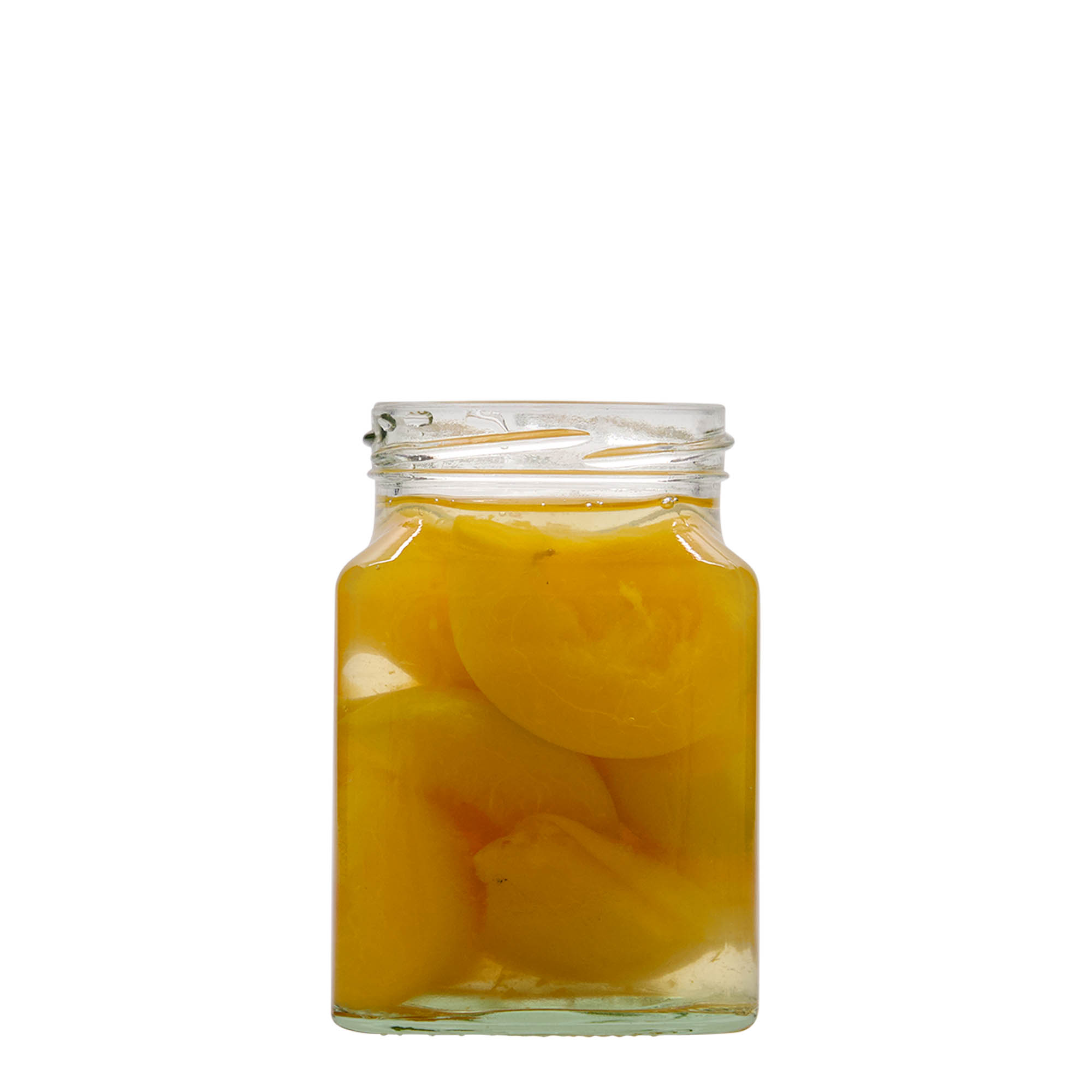 Vierkante pot, 314 ml, monding: twist-off (TO 63) Vierkante pot, 314 ml, monding: twist-off (TO 63)