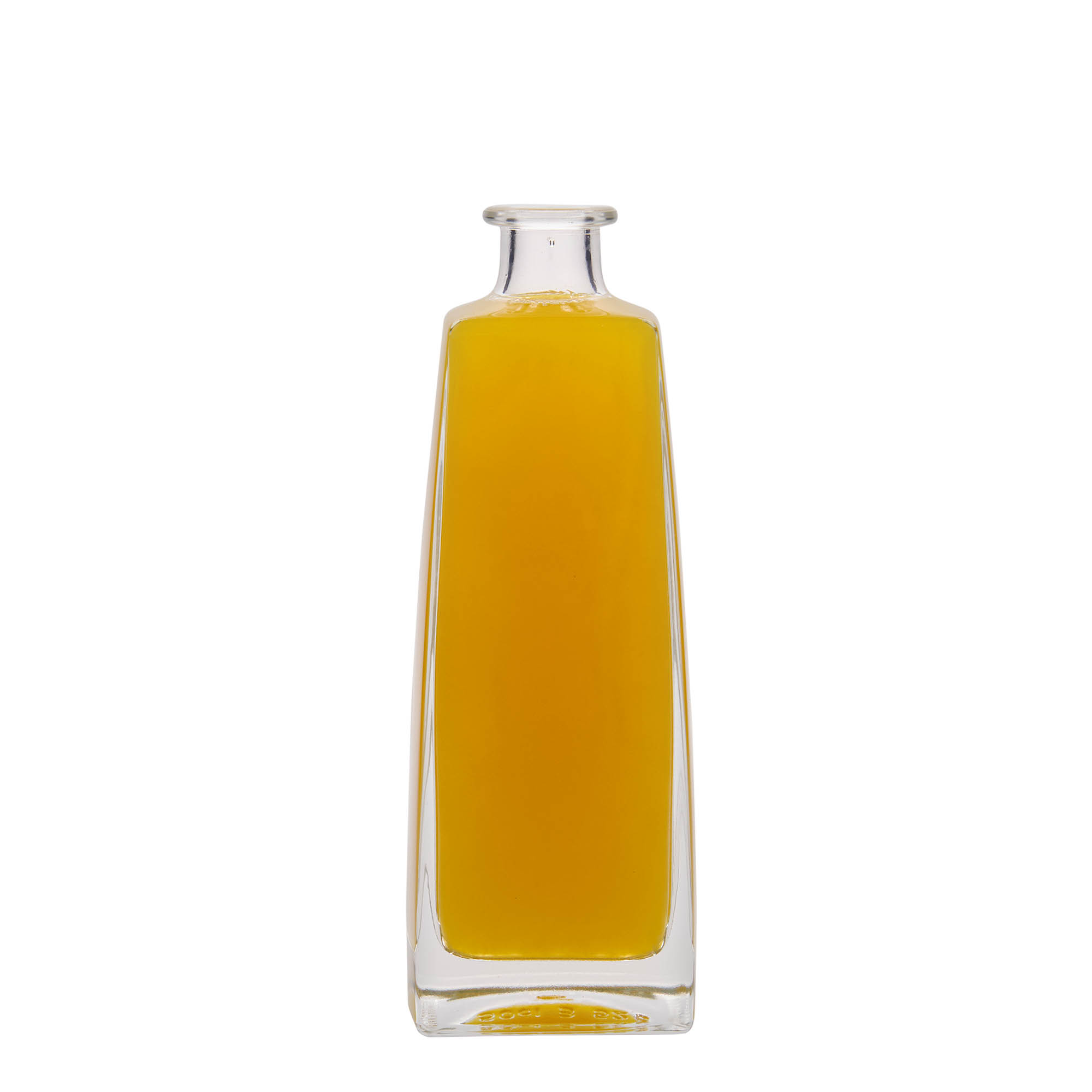 Glazen fles 'Timmy', 500 ml, rechthoekig, monding: kurk Glazen fles 'Timmy', 500 ml, rechthoekig, monding: kurk