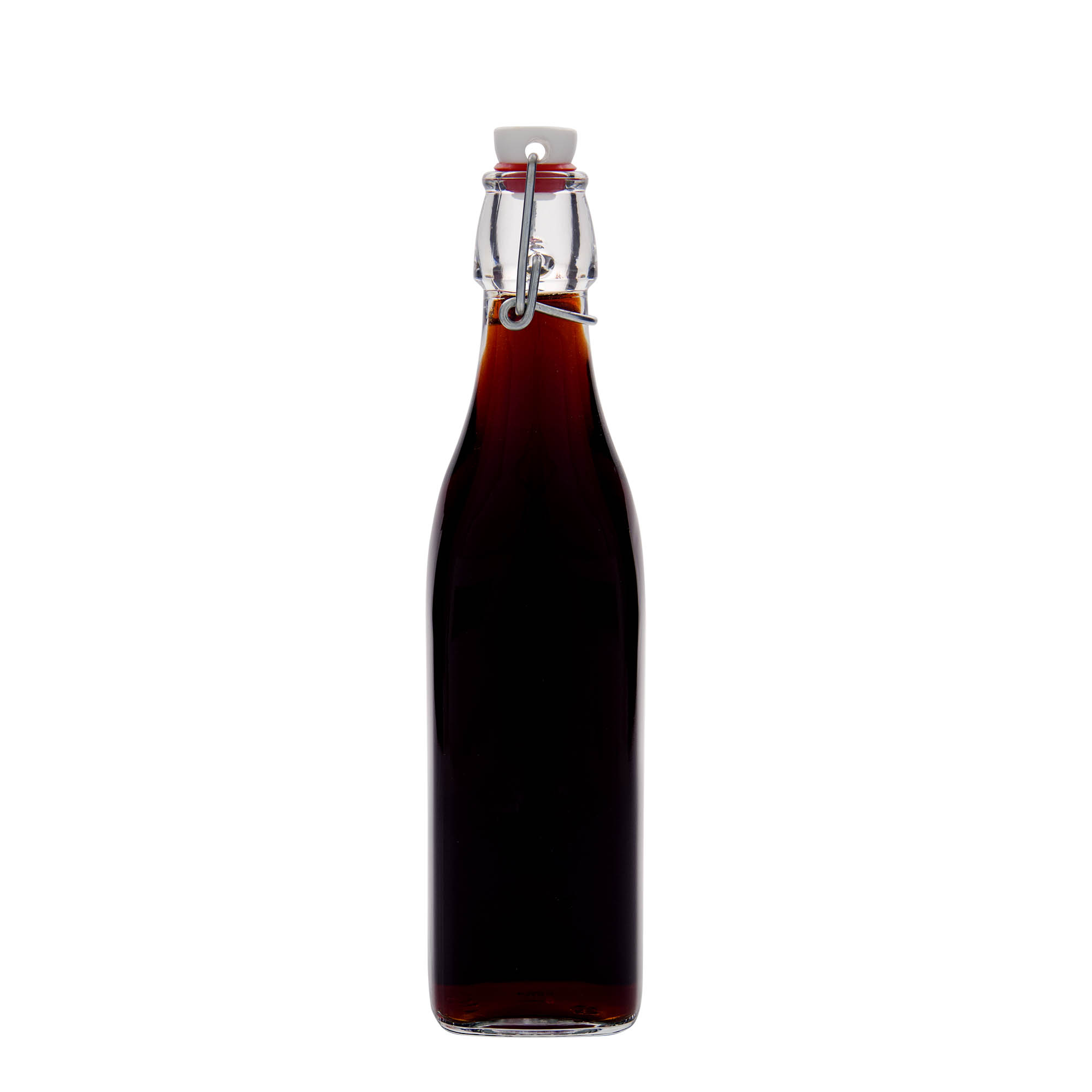 Bouteille en verre 500 ml 'Swing', carrée, col : bouchon mécanique