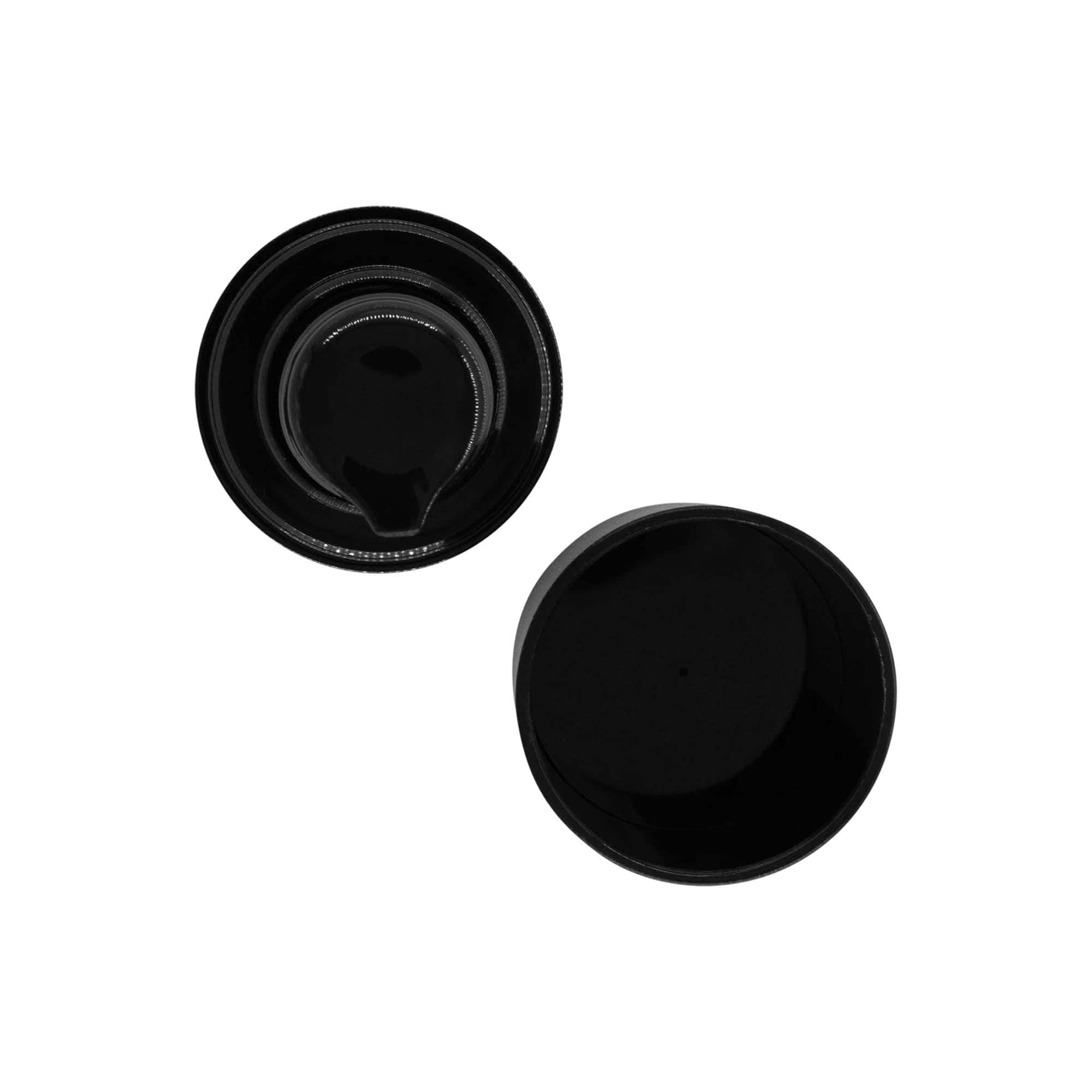 Flacon airless tête de pompe 'Micro', plastique PP, noir Flacon airless tête de pompe 'Micro', plastique PP, noir