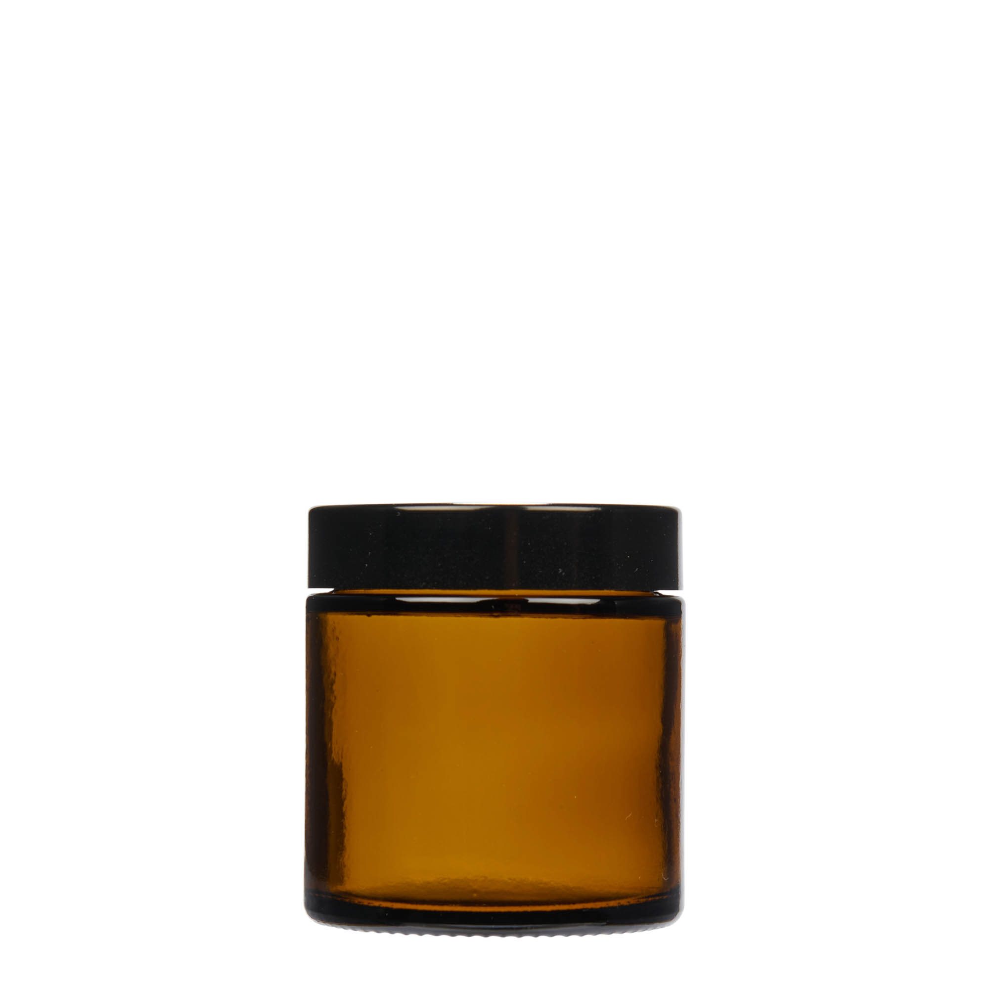Pot 120 ml « Brown Line », verre, marron, bouchage: Bougage à vis
