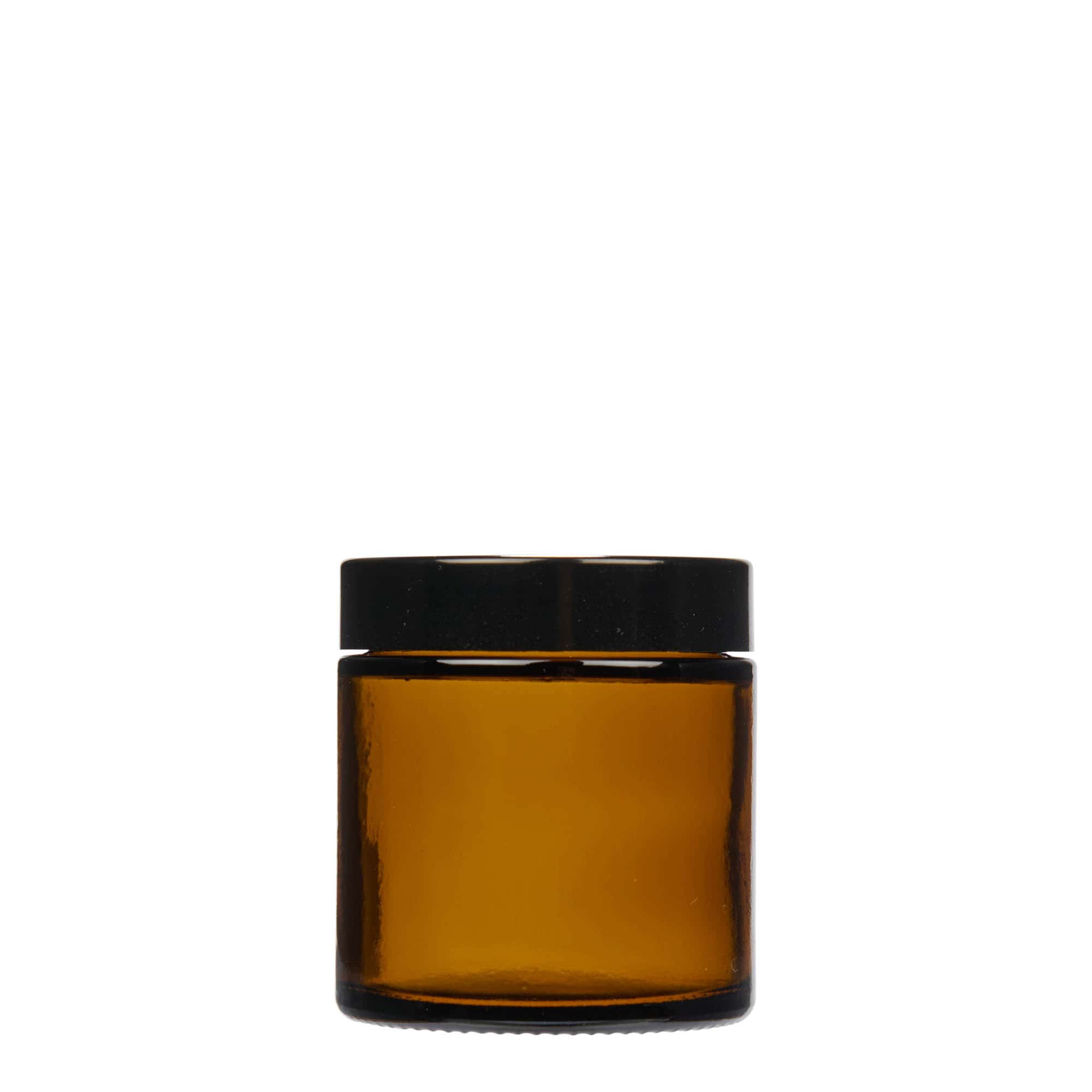 Potje 'Brown Line', 120 ml, glas, bruin, monding: schroefsluiting
