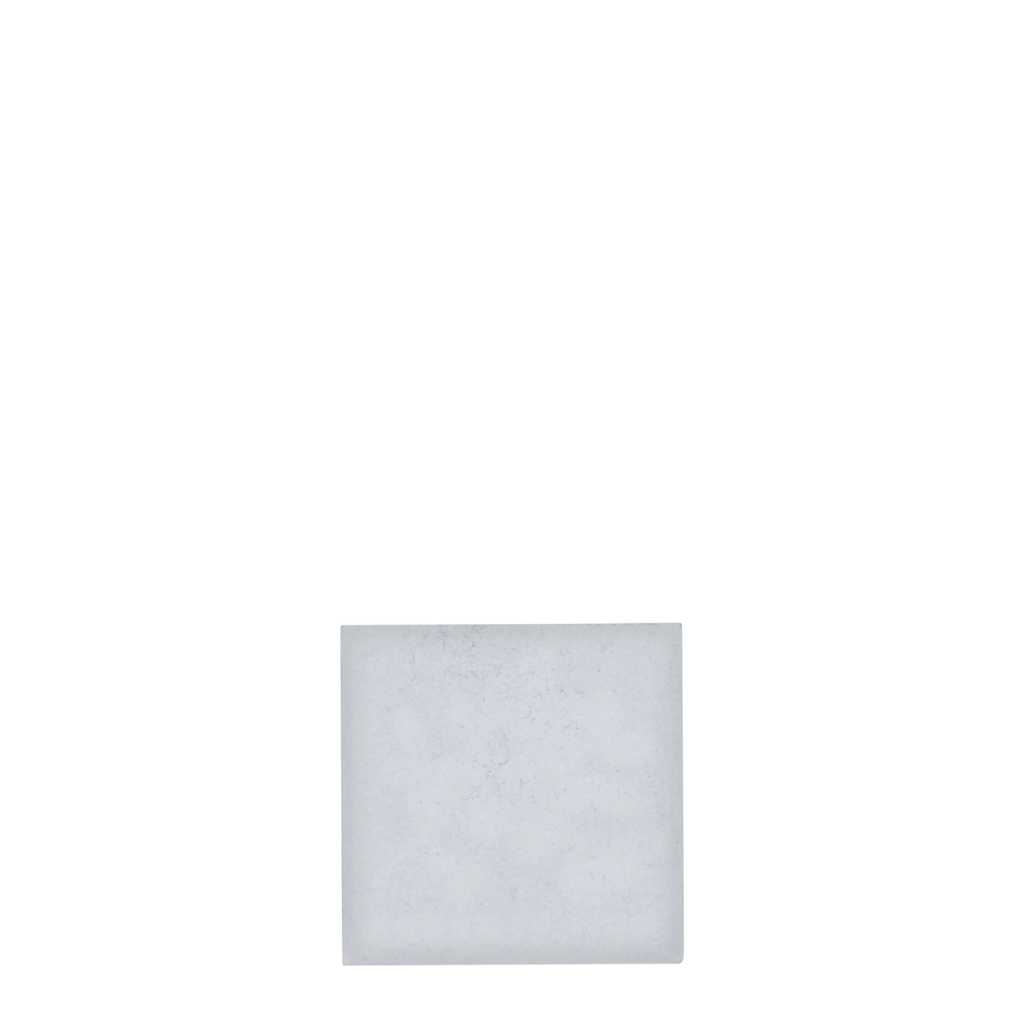 Tinnen etiket 'Blauwe bosbes', vierkant, metaal, zilver