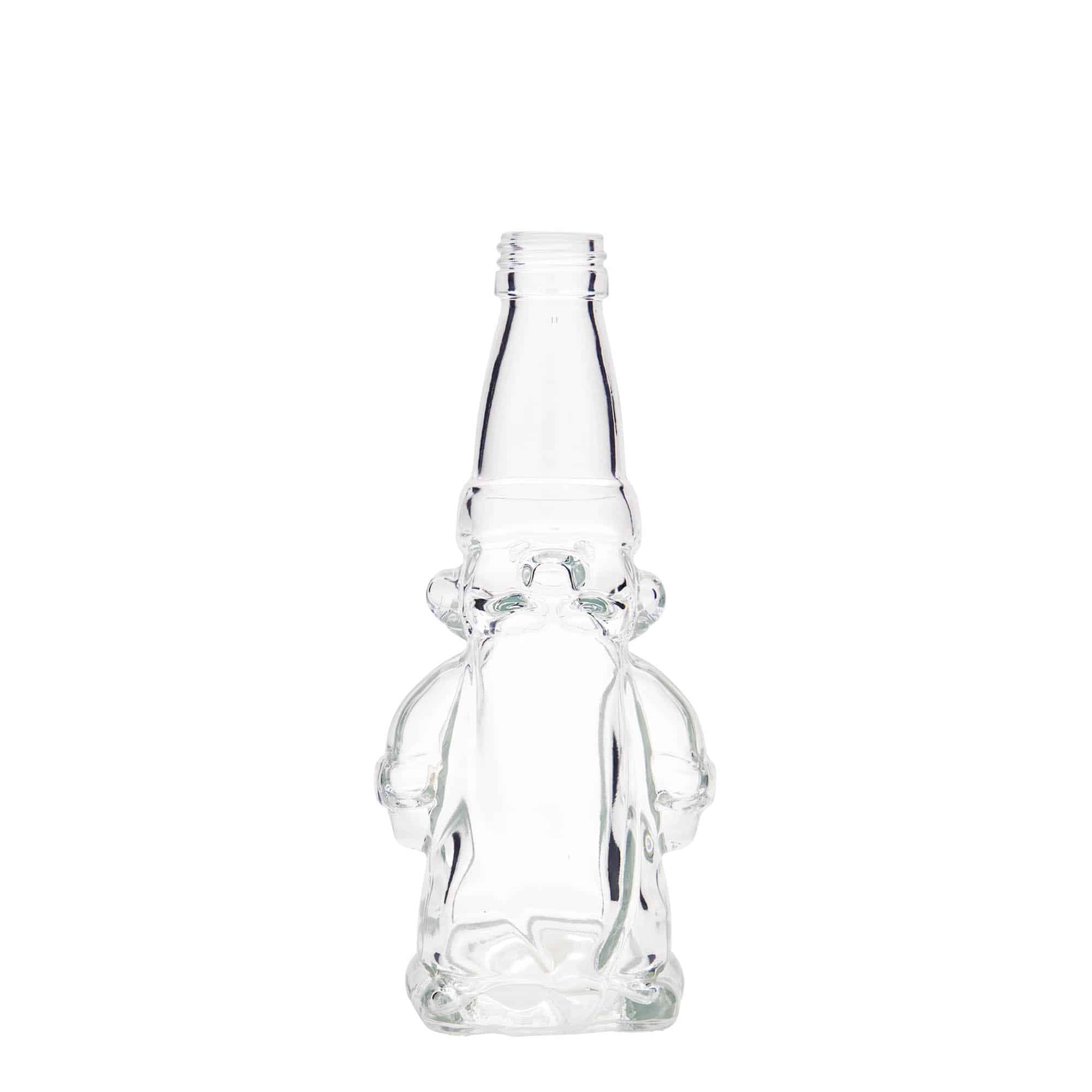 Glazen fles 'Kerstkabouter', 200 ml, monding: PP 28 Glazen fles 'Kerstkabouter', 200 ml, monding: PP 28