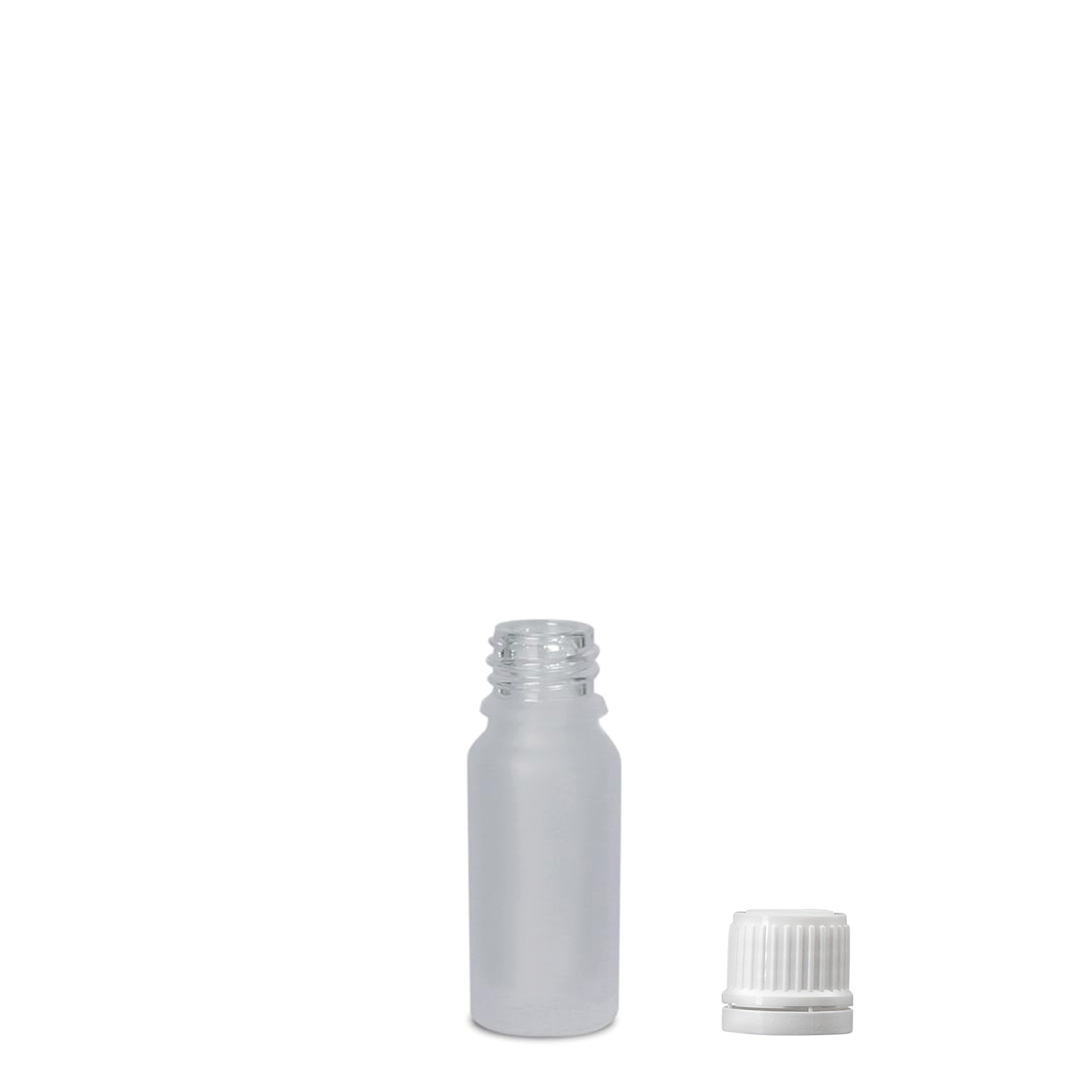 10 ml medicijnfles, glas, bruin mat, opening: DIN 18