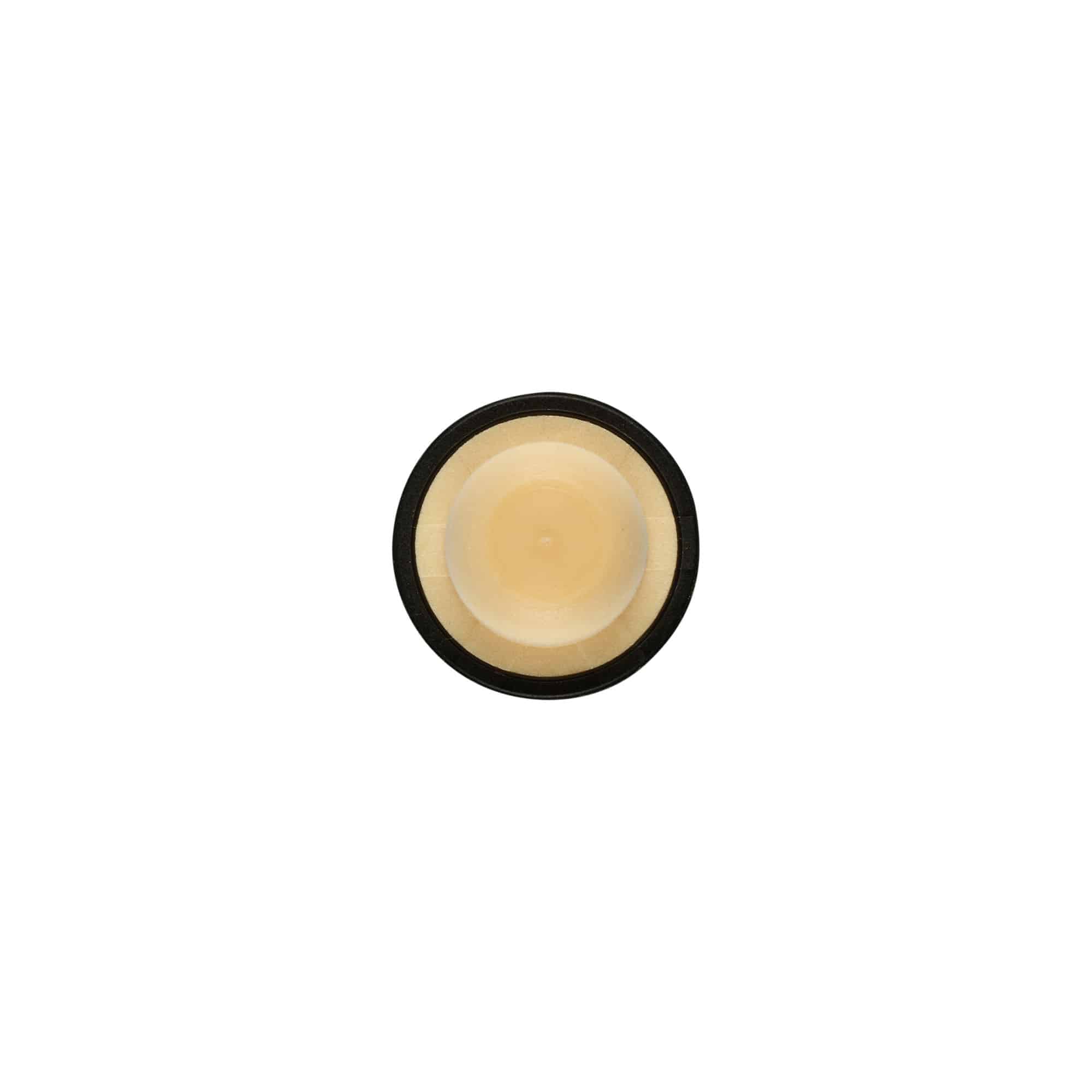 Handgreepstop 11 mm, hout, zwart, voor opening: kurk
