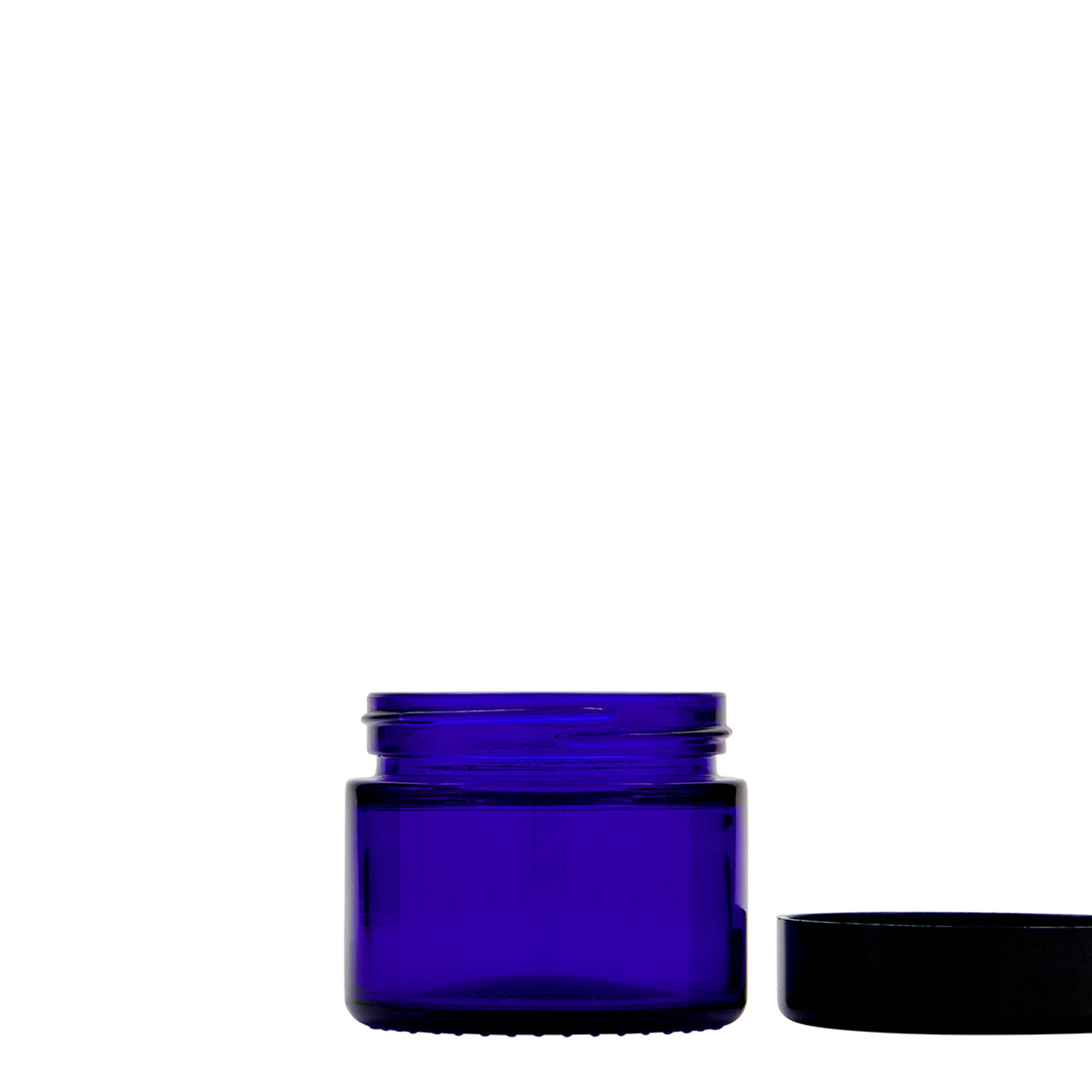 Pot 50 ml 'Blue Edition', verre, bleu roi, bouchage: Bougage à vis Pot 50 ml 'Blue Edition', verre, bleu roi, bouchage: Bougage à vis