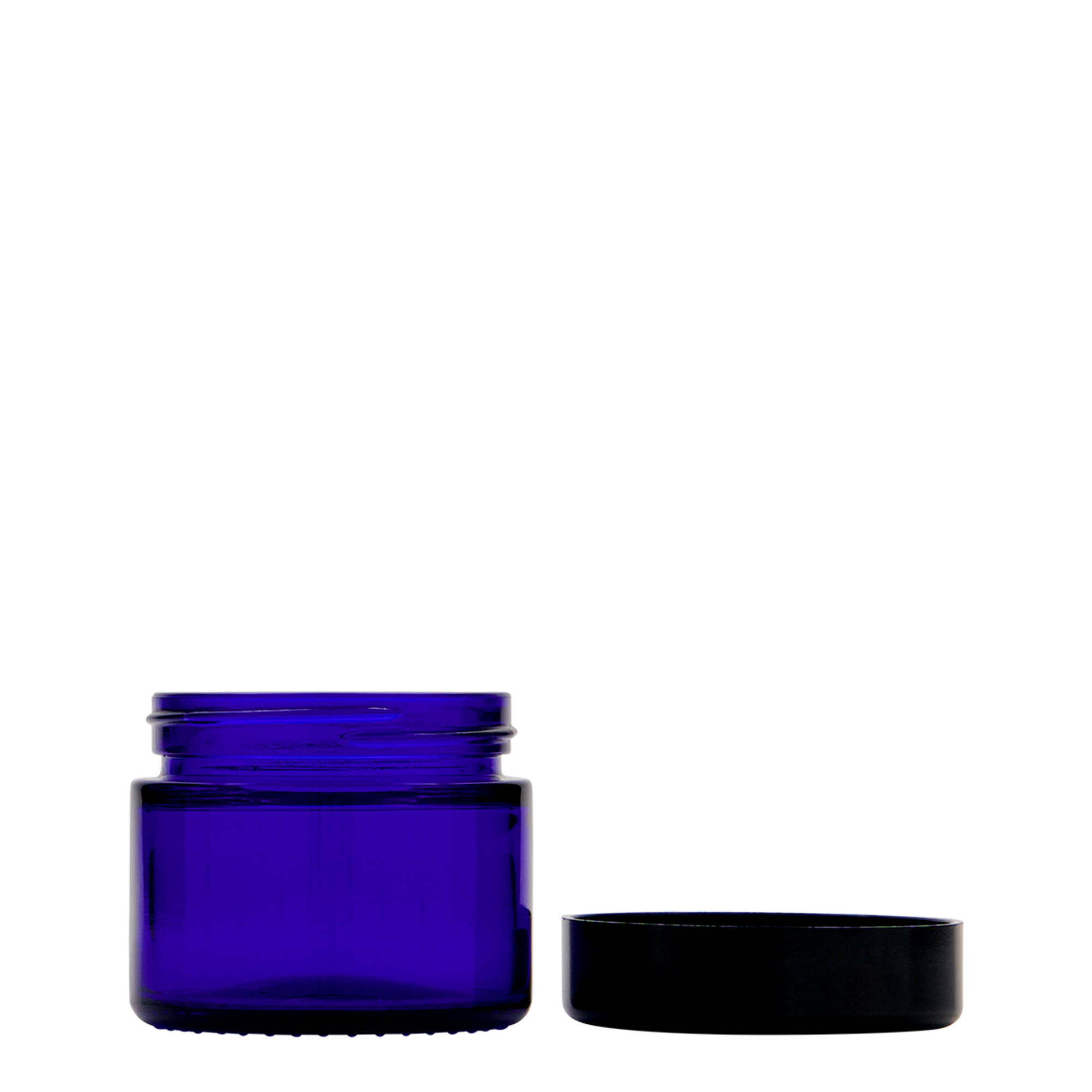 Potje 'Blue Edition', 50 ml, glas, koningsblauw, monding: schroefsluiting Potje 'Blue Edition', 50 ml, glas, koningsblauw, monding: schroefsluiting