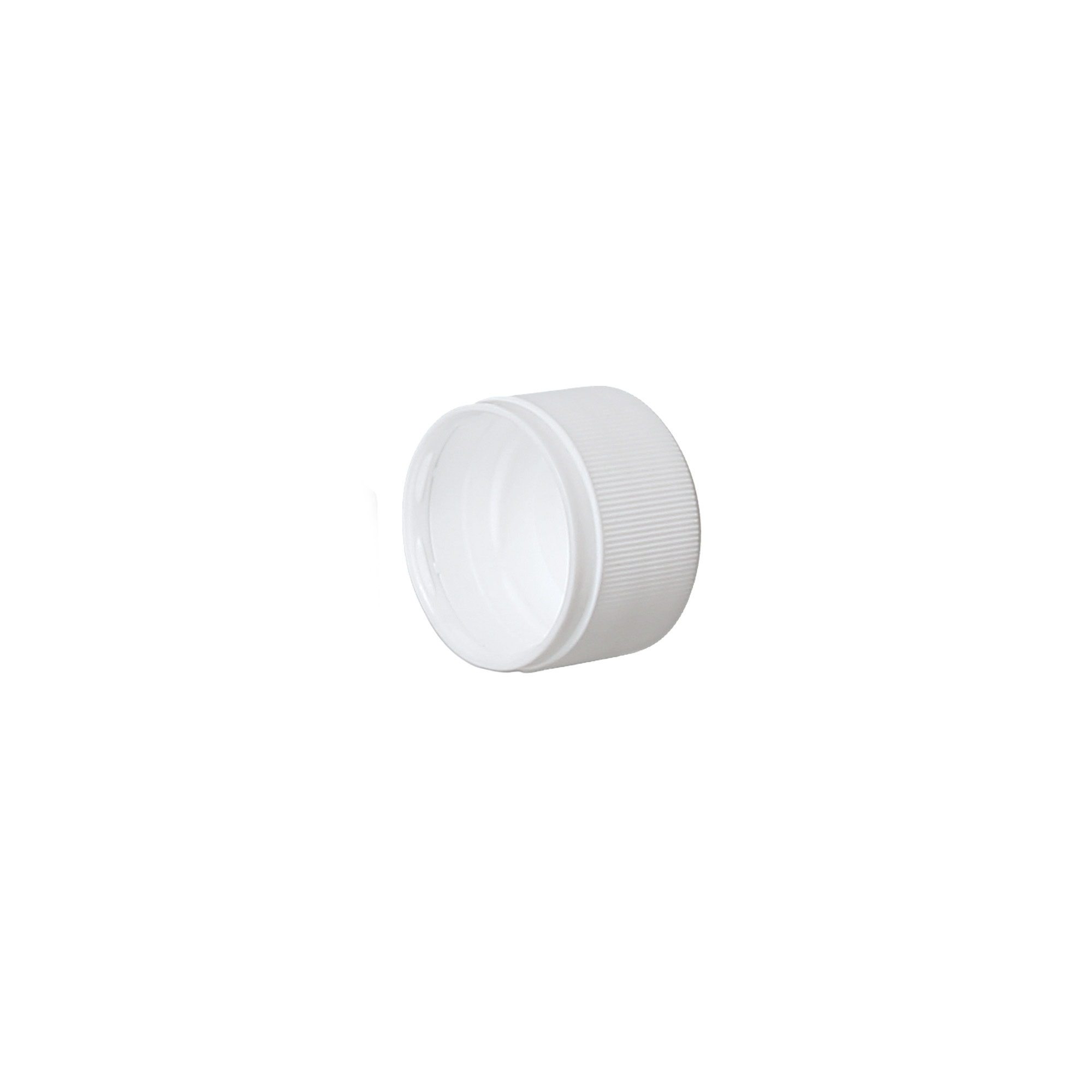 Bouchon à vis Variante A, plastique PP blanc, pour goulot : PP 28 Bouchon à vis Variante A, plastique PP blanc, pour goulot : PP 28