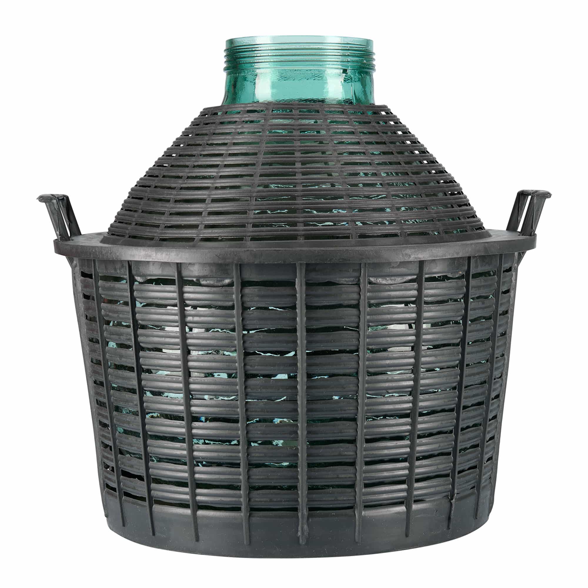 Dame-jeanne 25 l à col large, verre, bouchage: Bougage à vis