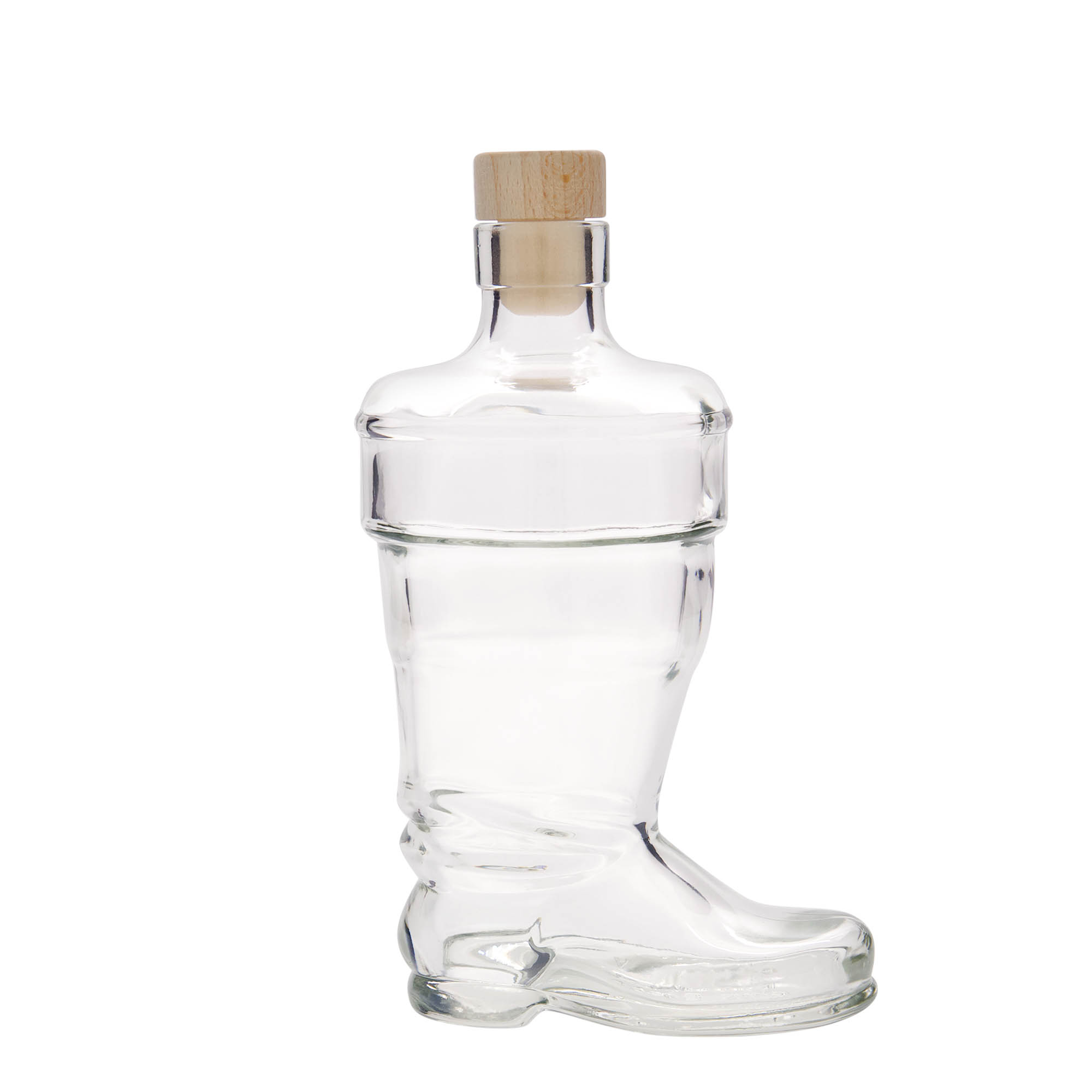 Glazen fles 'Laars', 350 ml, monding: kurk Glazen fles 'Laars', 350 ml, monding: kurk