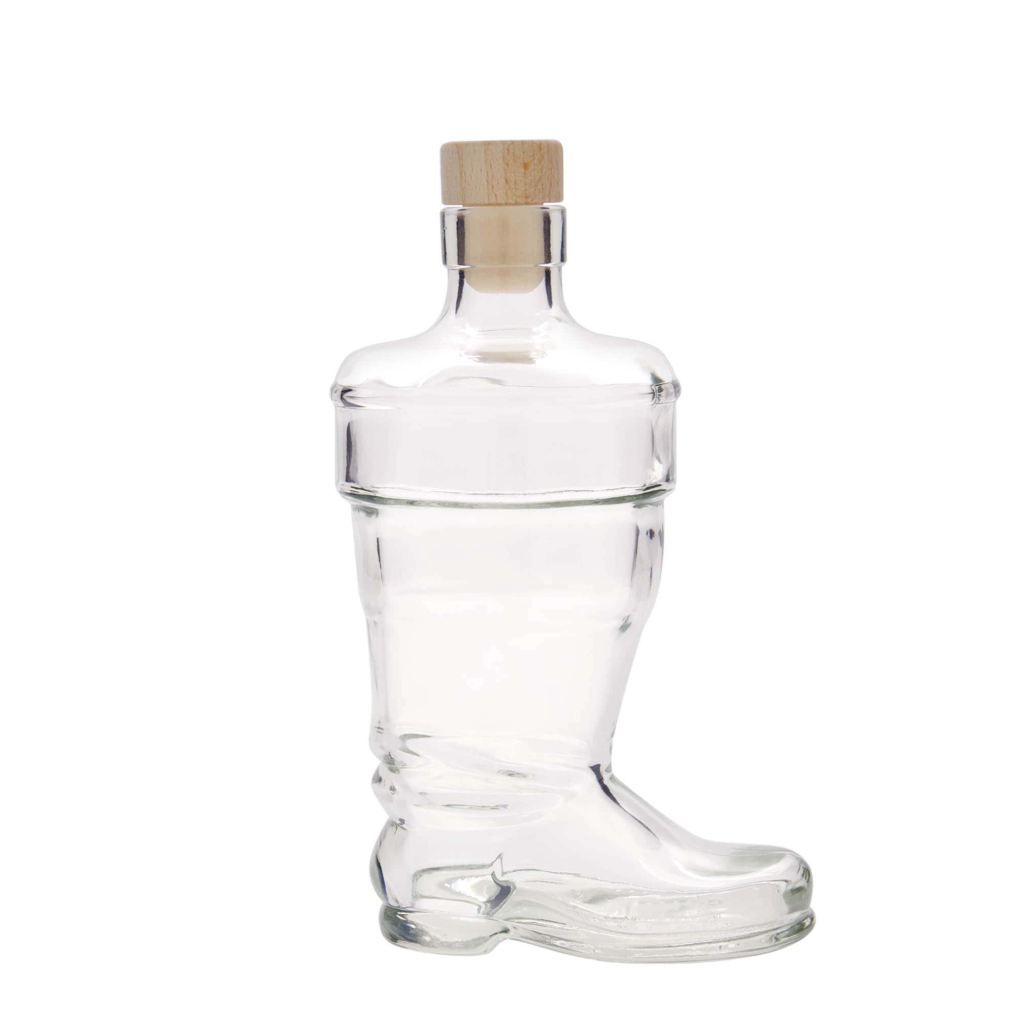 Glazen fles 'Laars', 350 ml, monding: kurk