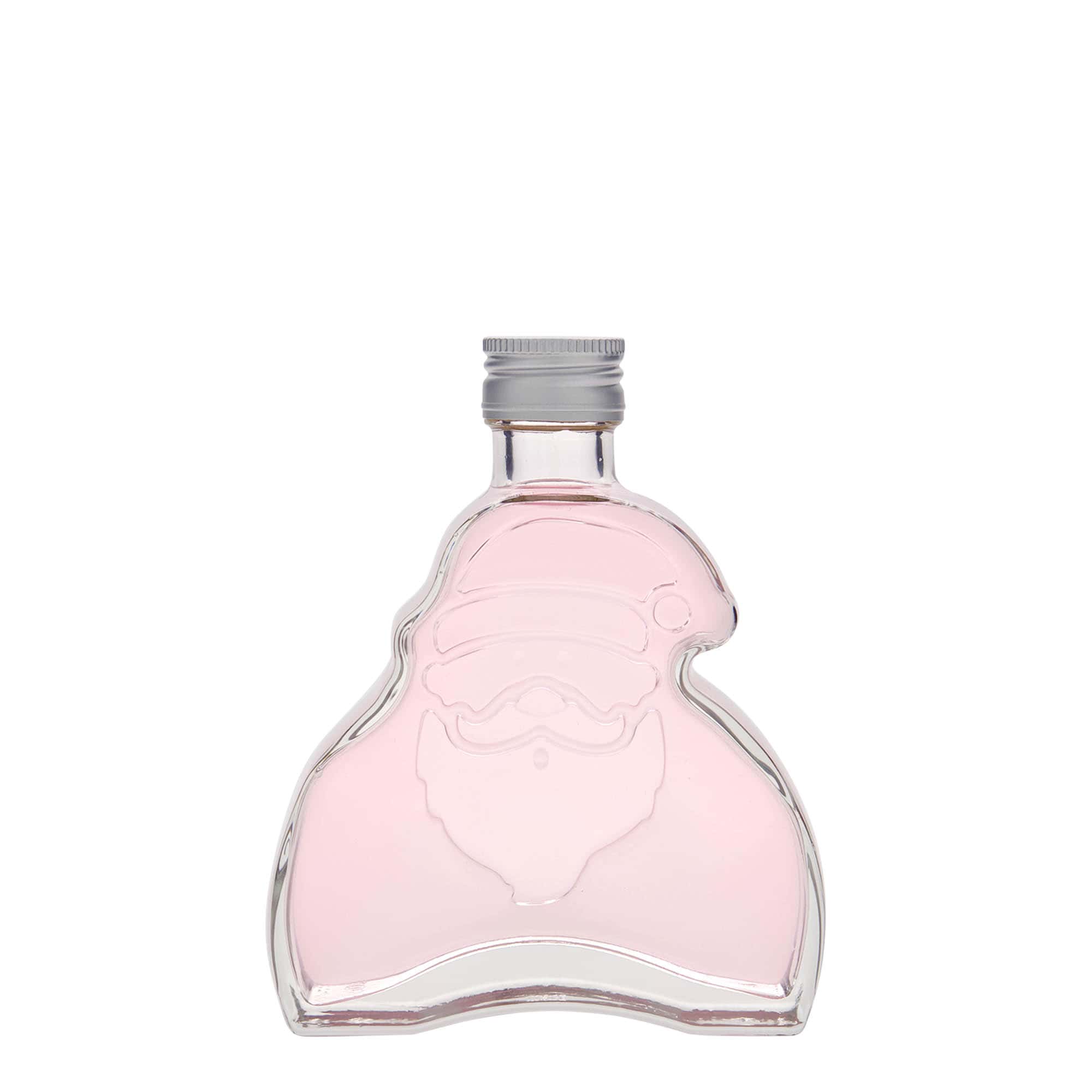 Glazen fles 'Santa Claus', 200 ml, monding: PP 28