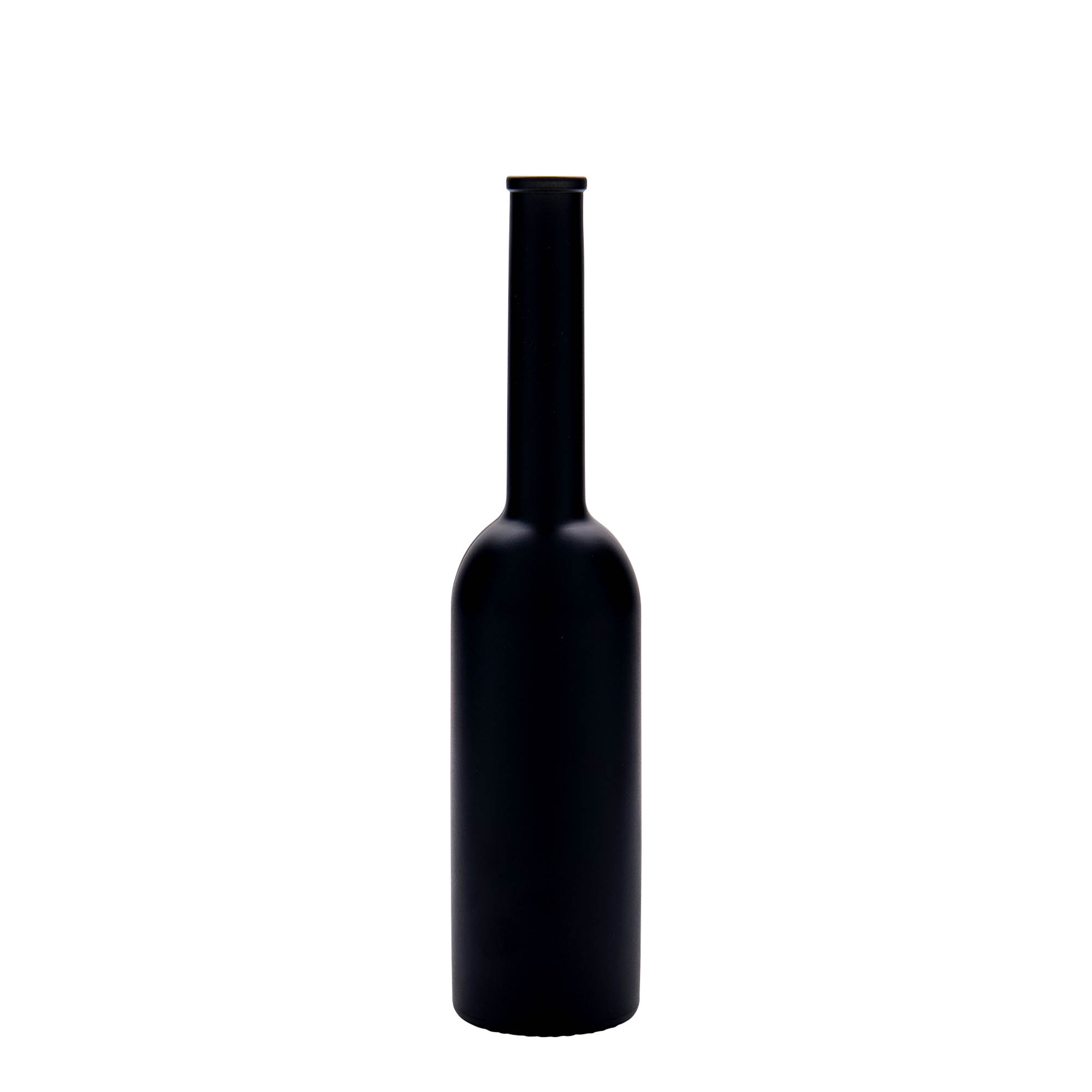 Bouteille en verre 200 ml 'Opera', noire, bouchage: bouchon Bouteille en verre 200 ml 'Opera', noire, bouchage: bouchon