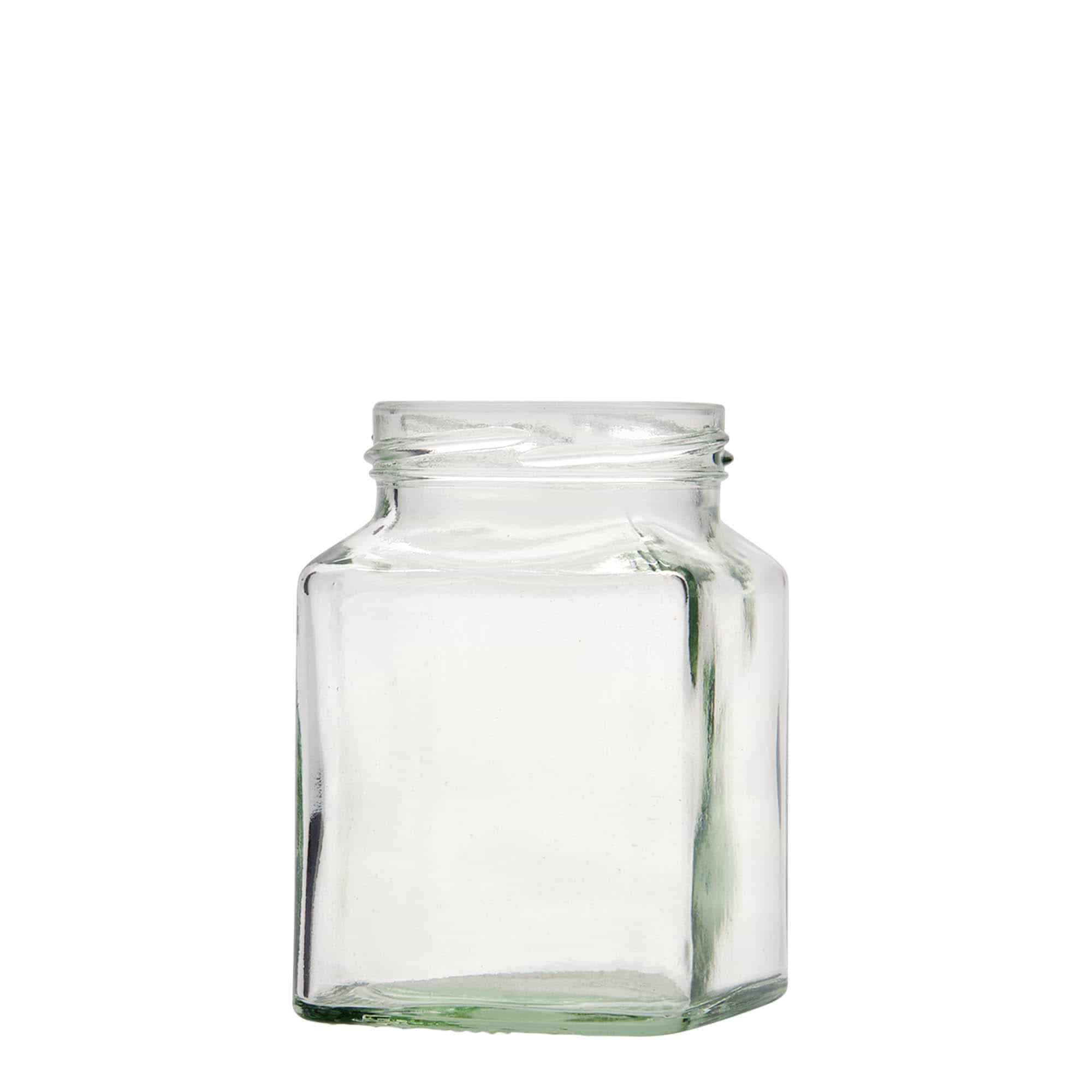 Vierkante pot, 314 ml, monding: twist-off (TO 63)