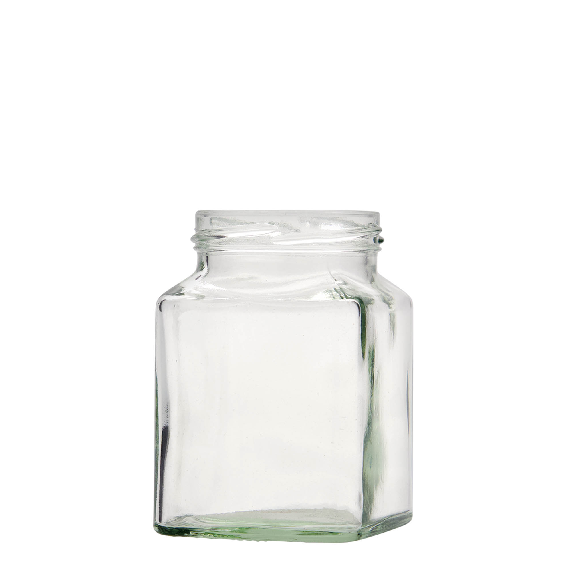 Vierkante pot, 314 ml, monding: twist-off (TO 63) Vierkante pot, 314 ml, monding: twist-off (TO 63)
