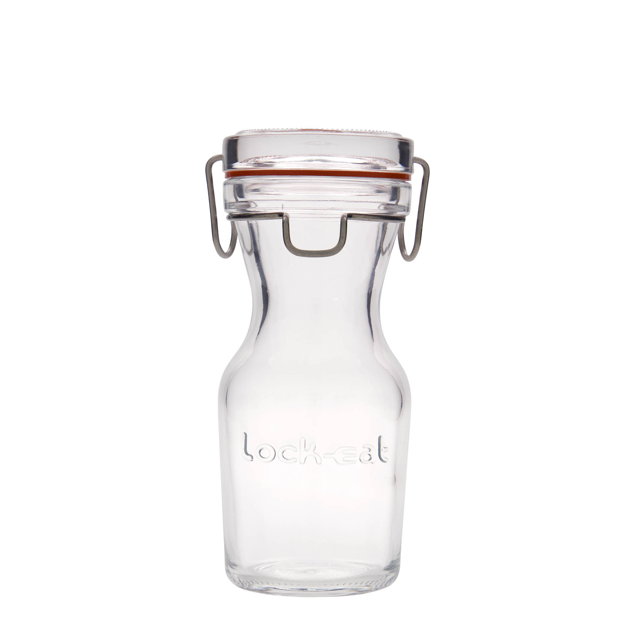 Glazen karaf 'Lock-Eat', 250 ml, monding: beugelsluiting Glazen karaf 'Lock-Eat', 250 ml, monding: beugelsluiting